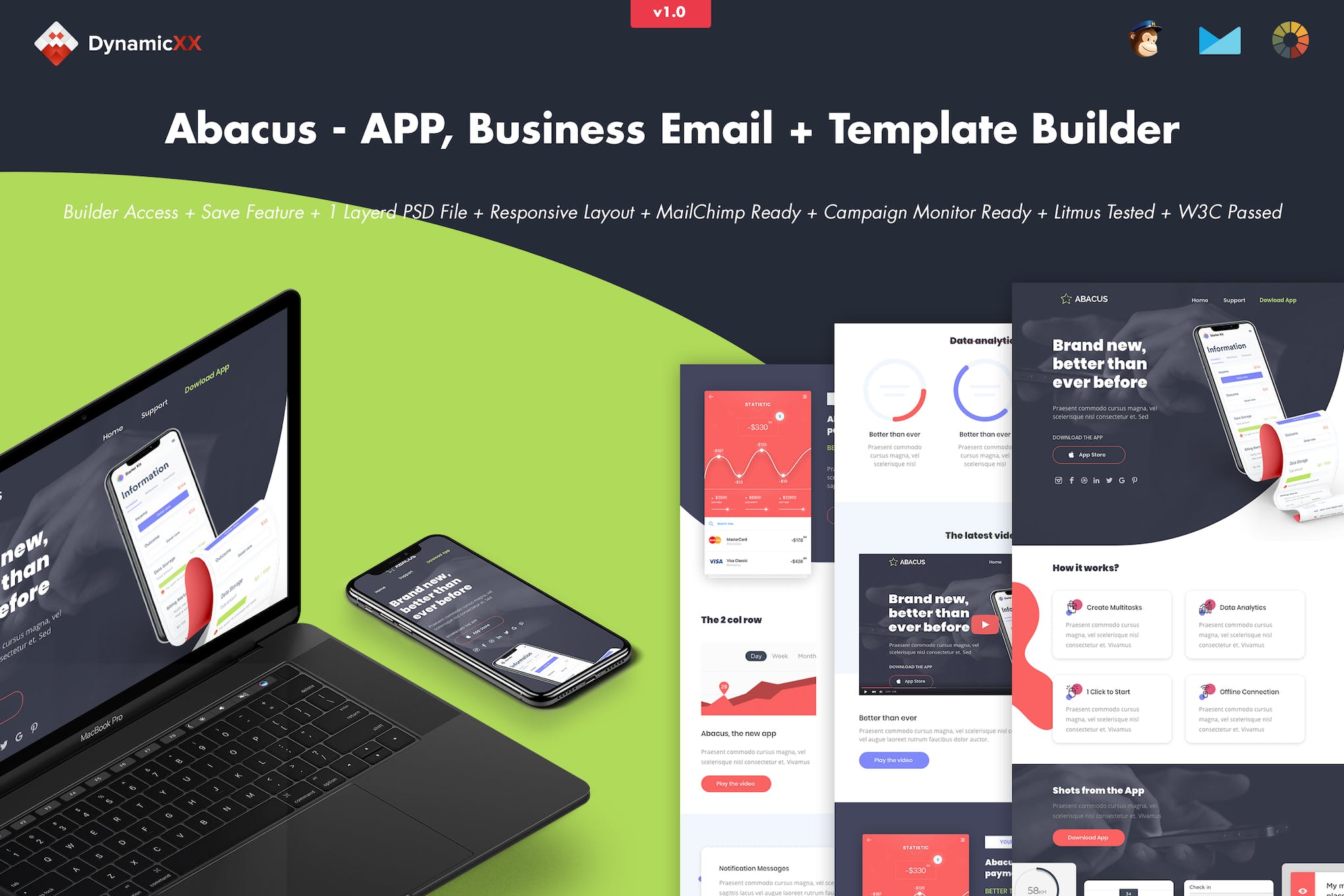 Abacus – APP, Business Email + Template Builder