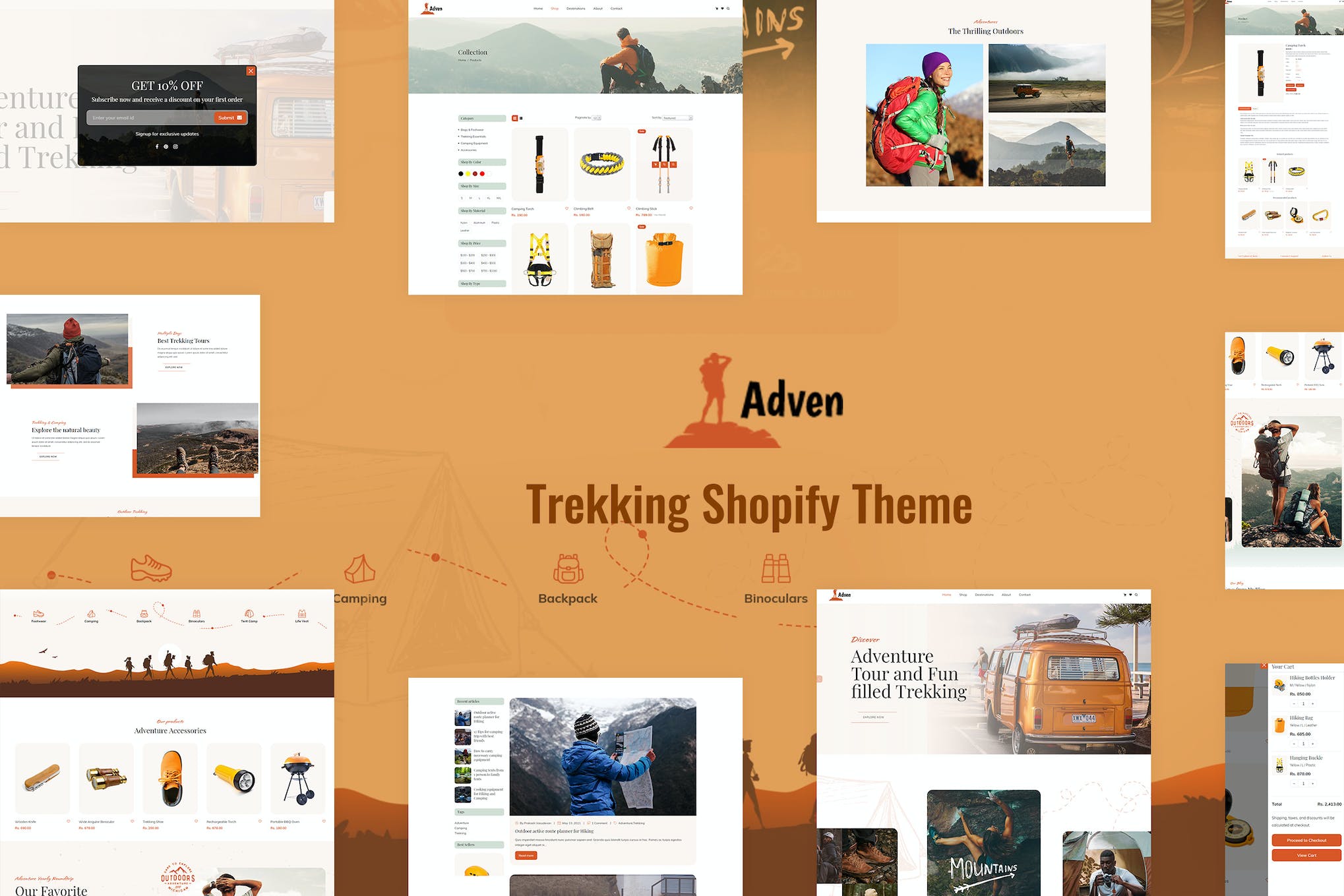 Adven – Hiking, Camping & Trekking Shopify Theme