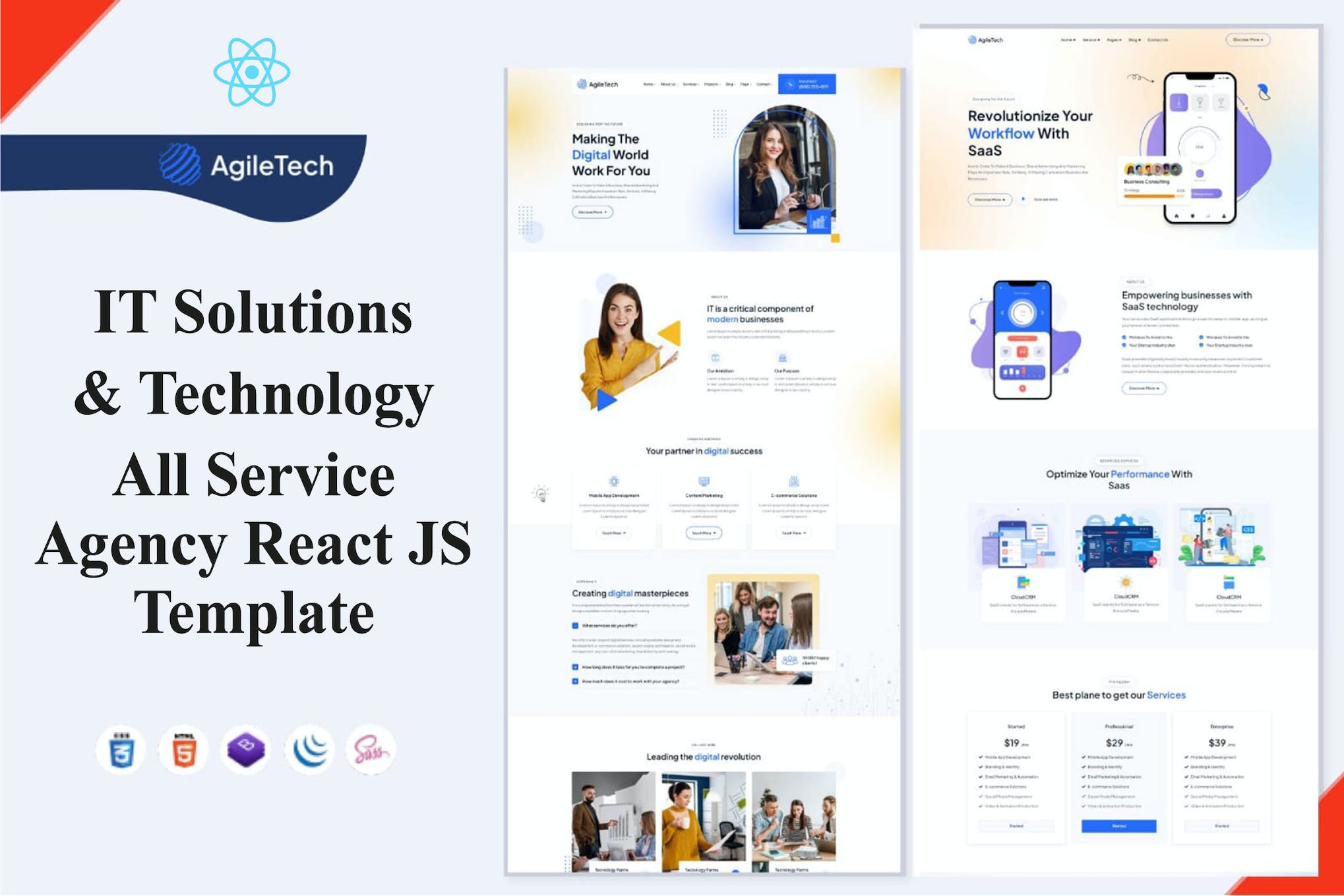 AgileTech – IT Solutions & Technology React Js