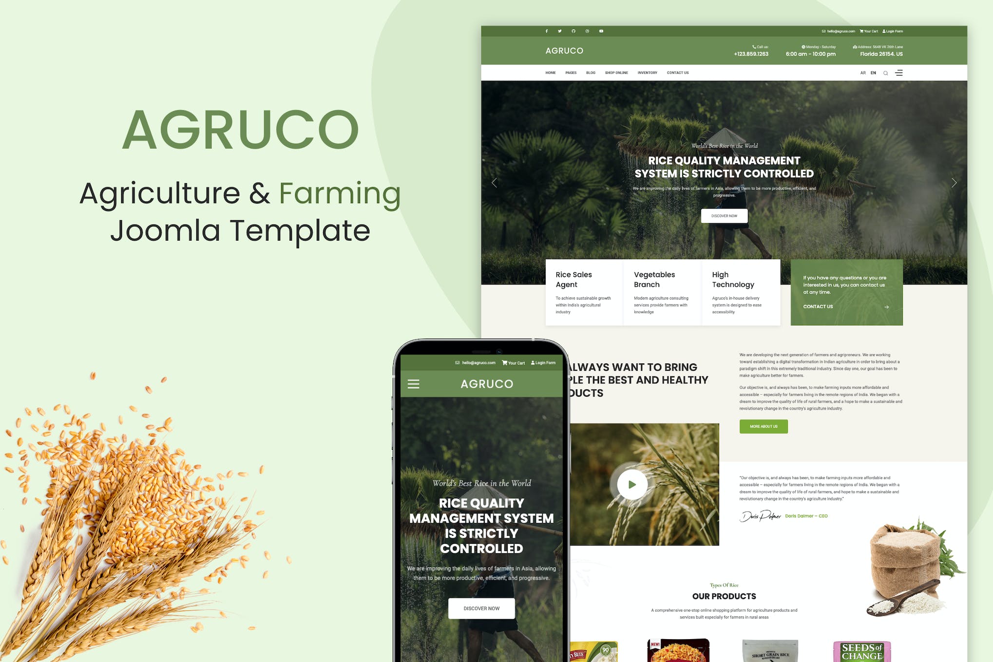 Agruco – Agriculture & Organic Food Template