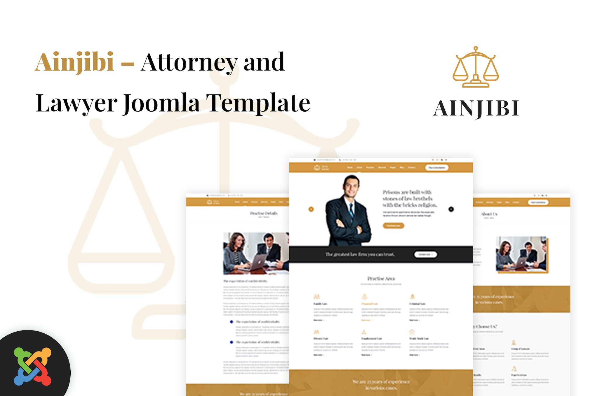 Ainjibi – Attorney and Lawyer Joomla Template