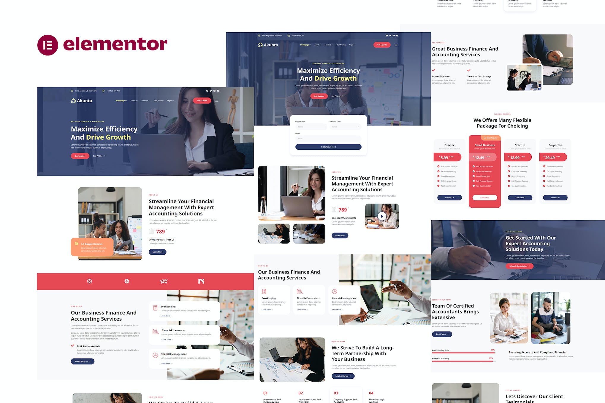 Akunta – Business Finance & Accounting Services Elementor Template Kit