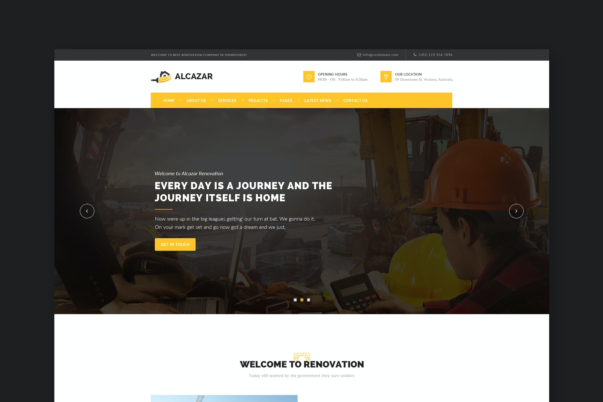 Alcazar – Construction, Renovation & Building HTML