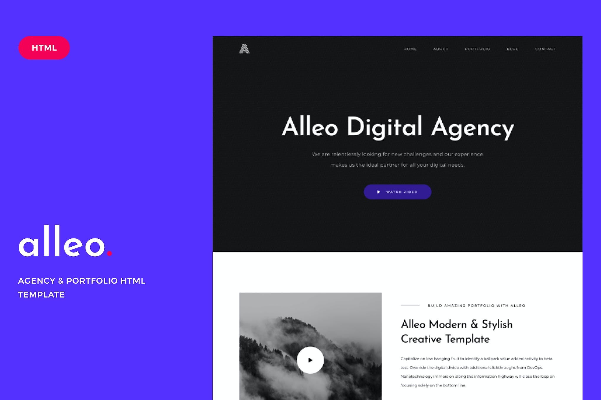 Alleo – Agency & Portfolio HTML Template