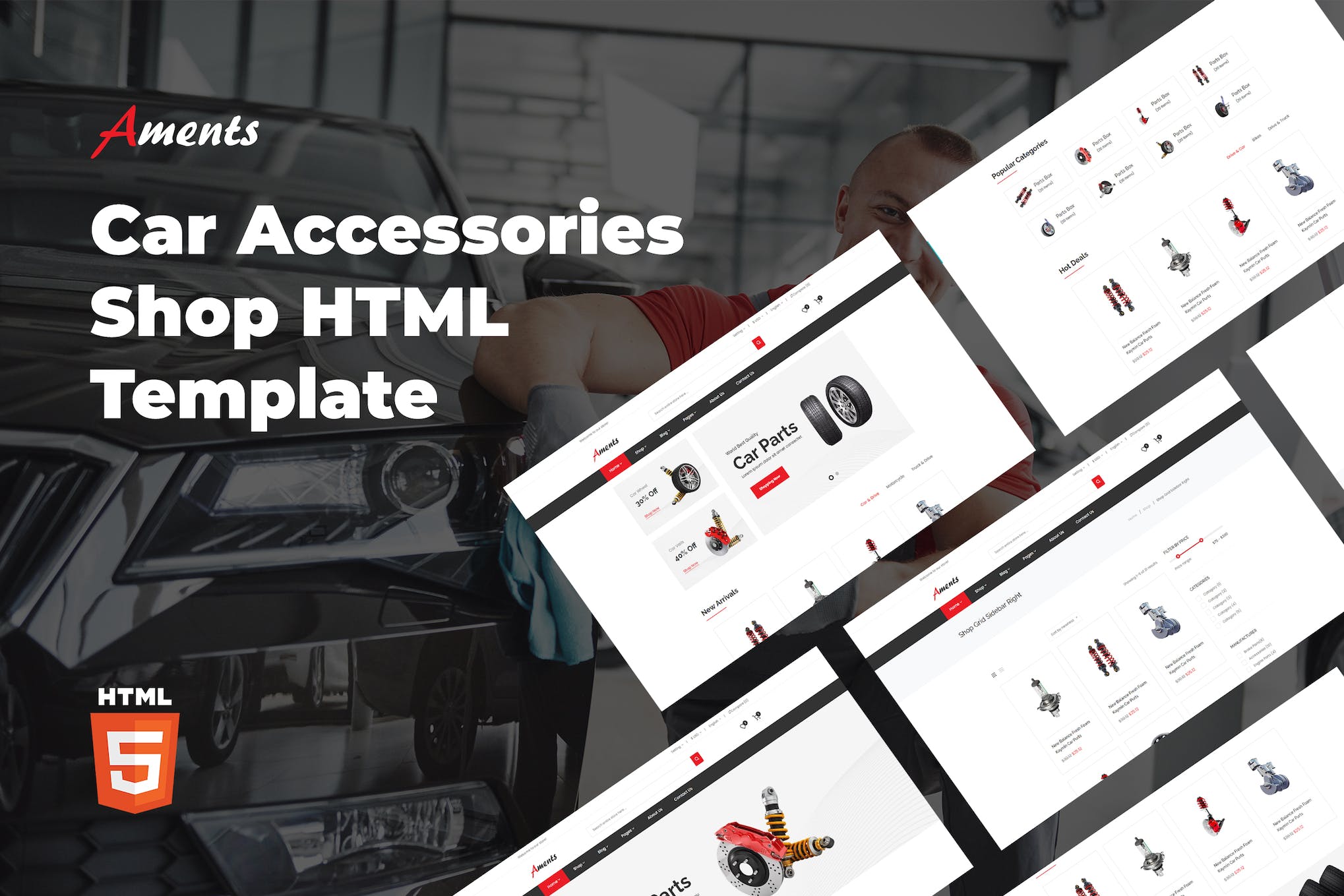 Aments – Car Accessories Shop HTML Template