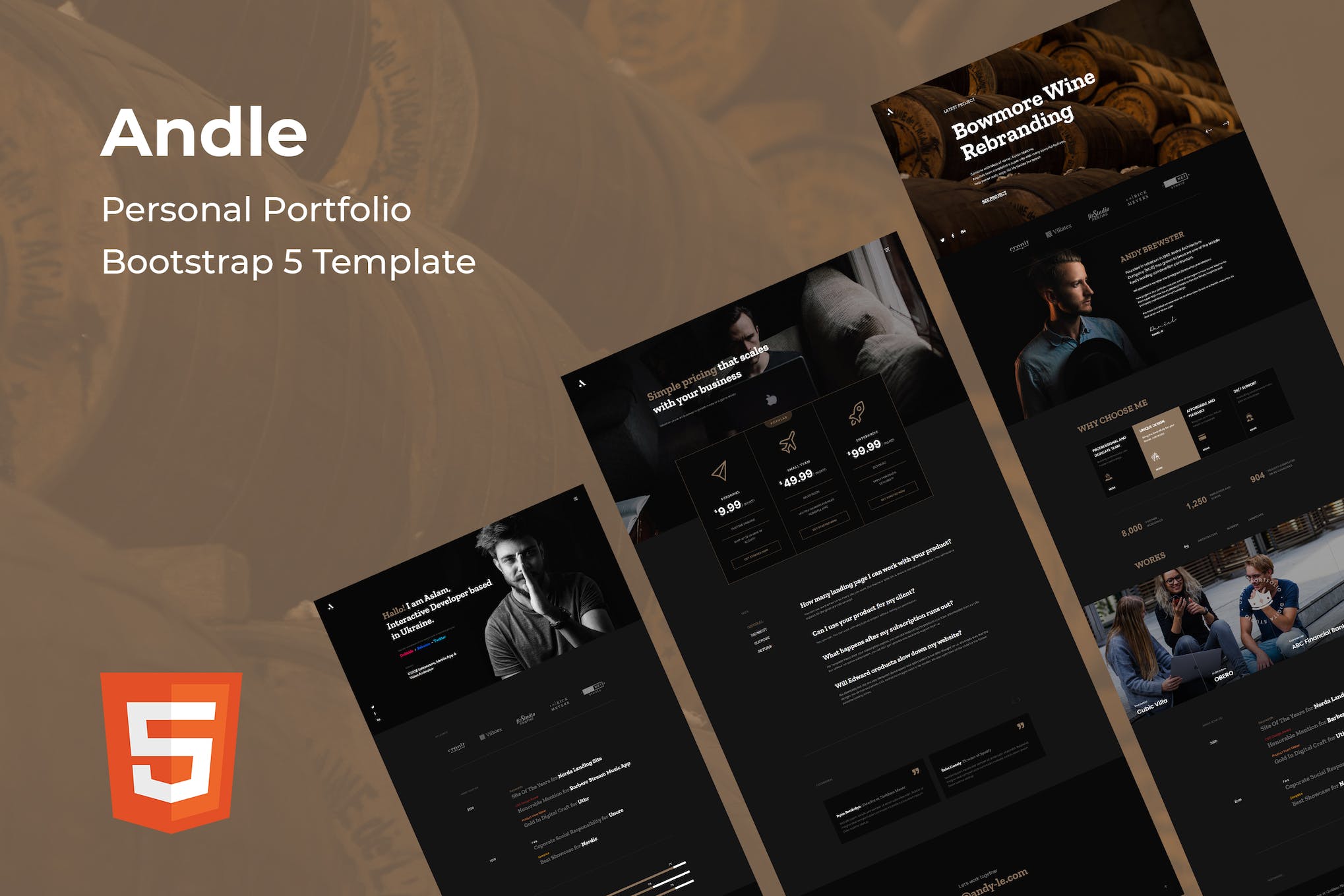 Andle – Personal Portfolio Bootstrap 5 Template