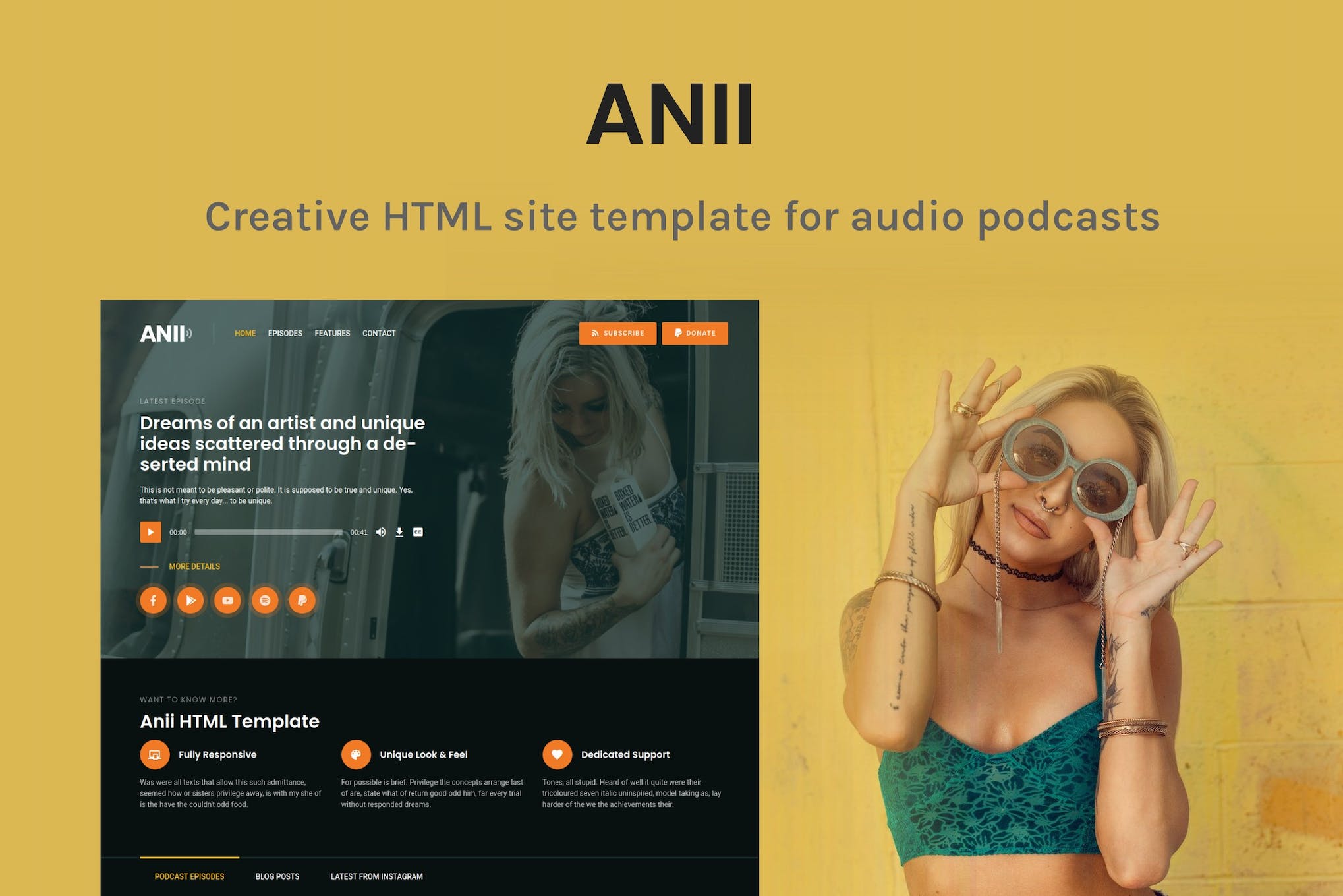 Anii – Audio Podcast HTML Site Template