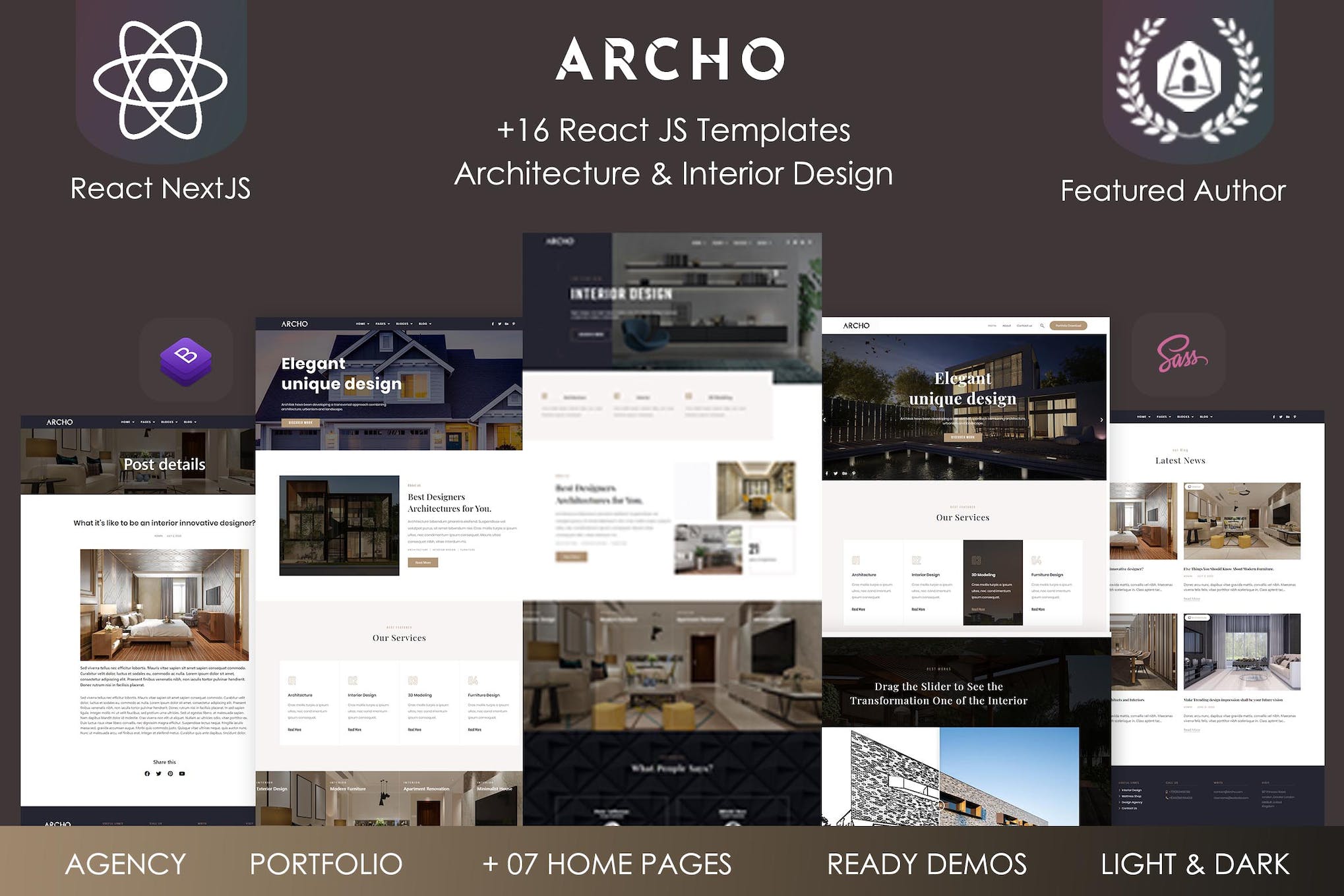 Archo – React Architecture & Interior Template