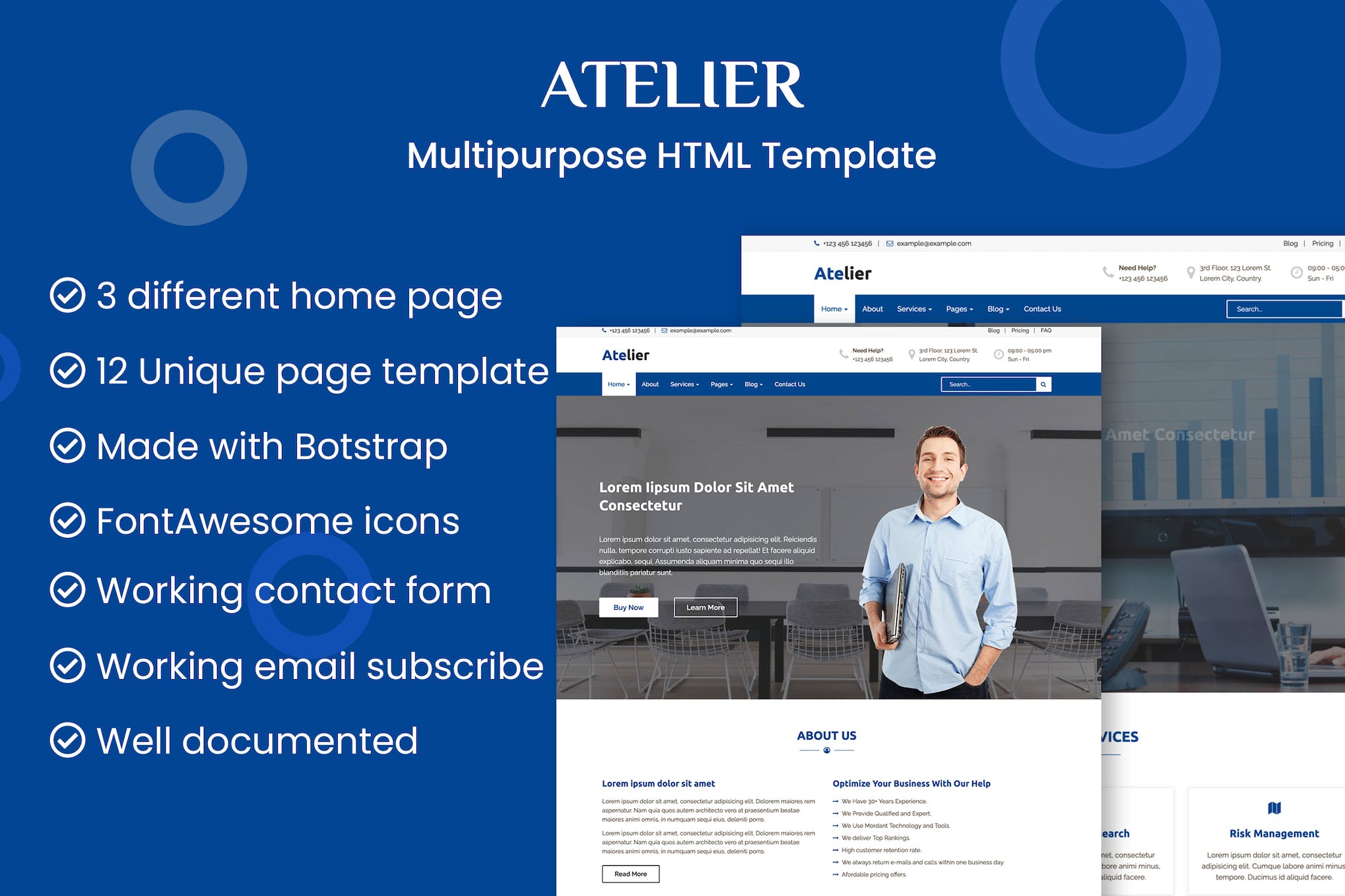 Atelier – Multipurpose HTML Template