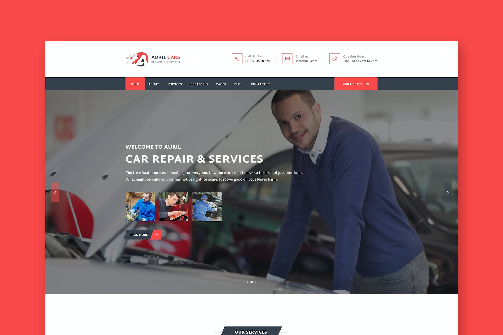 Auril – Car Mechanic Workshop HTML Template