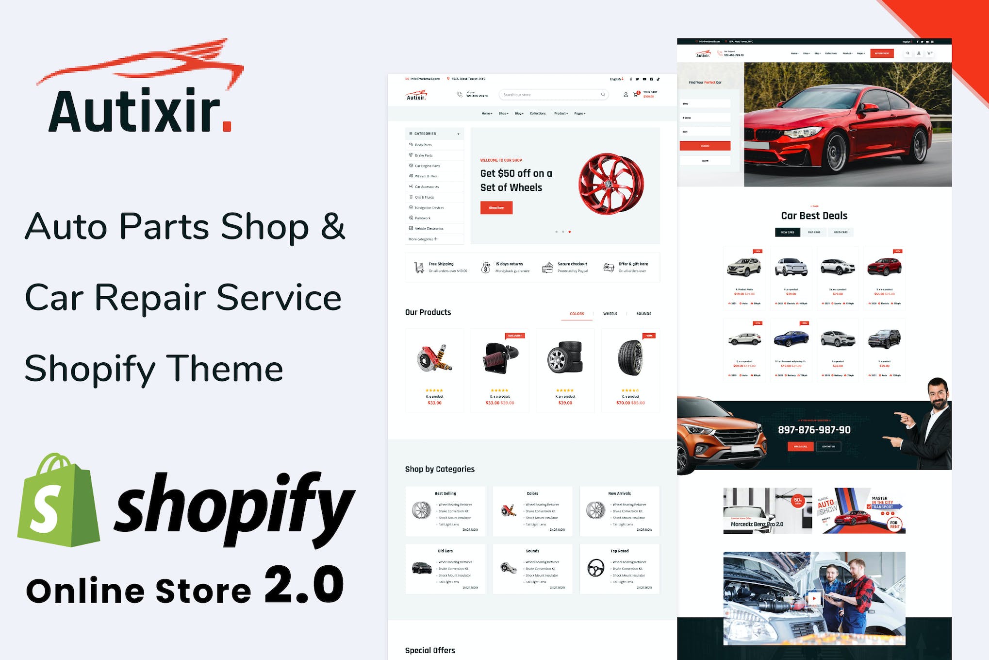 Autixir – Auto Parts Shop Shopify Theme OS 2.0