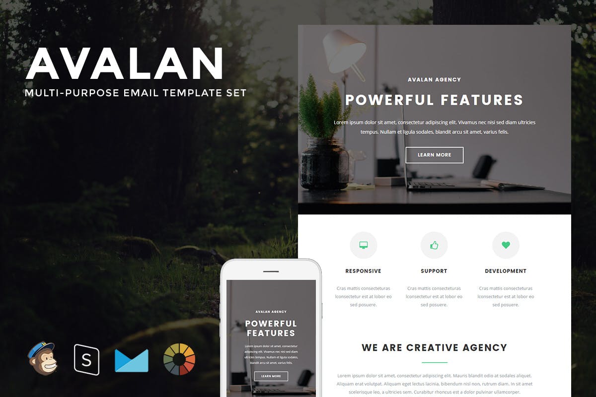 Avalan – Responsive Email + StampReady Builder