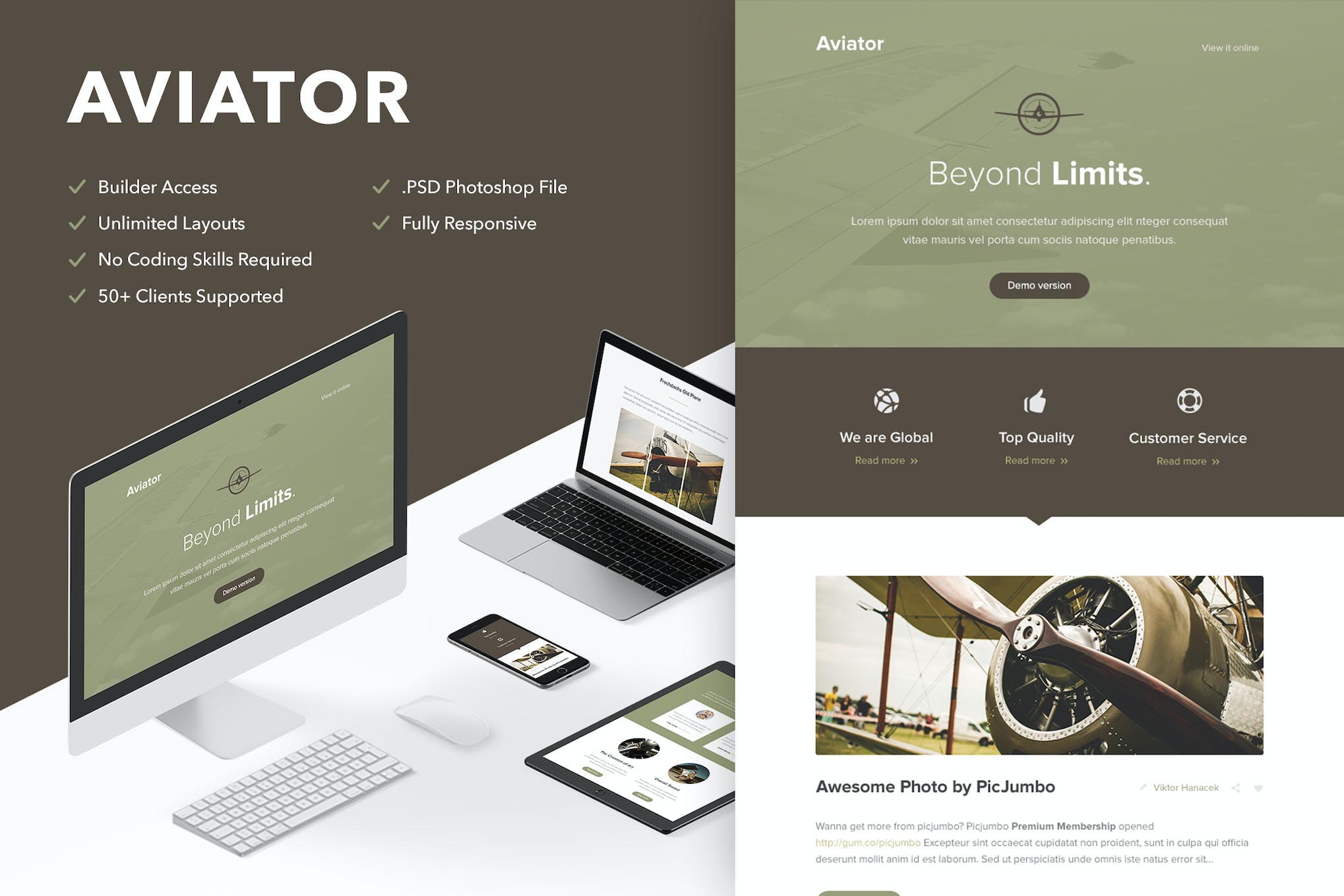 Aviator – Responsive Email + Themebuilder Access