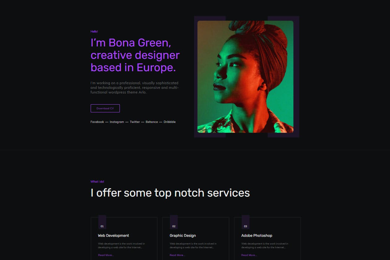 Awilo – Creative Portfolio Template