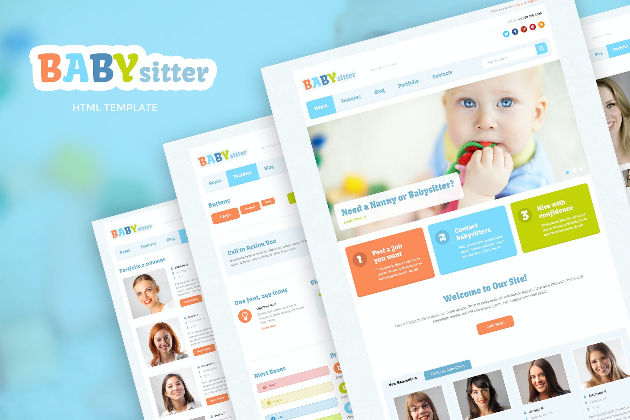 Babysitter – Job Board HTML Template