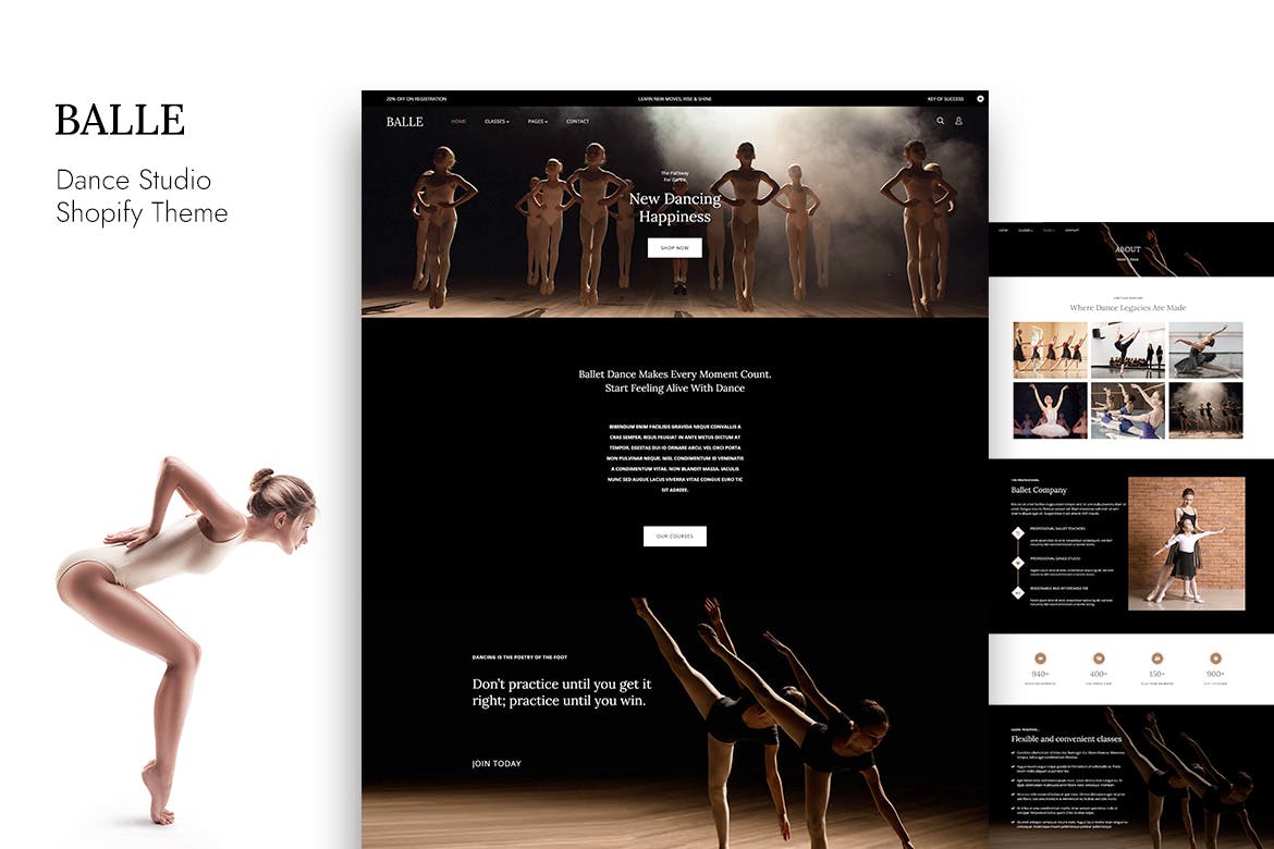 Balle – Course, Class & Dance Studio Shopify Theme