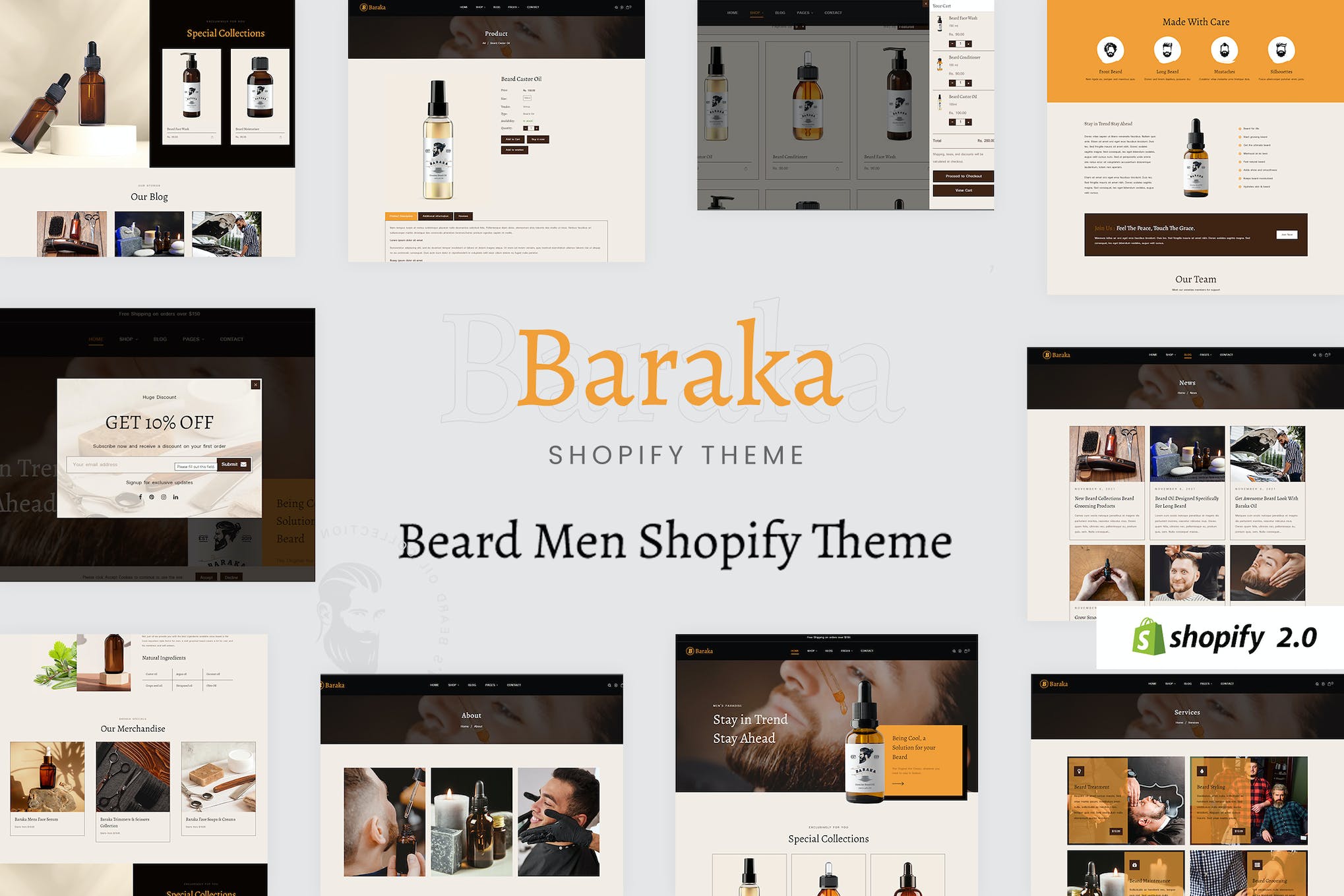 Baraka – Beard Oil, Beauty Cosmetic Store Shopify