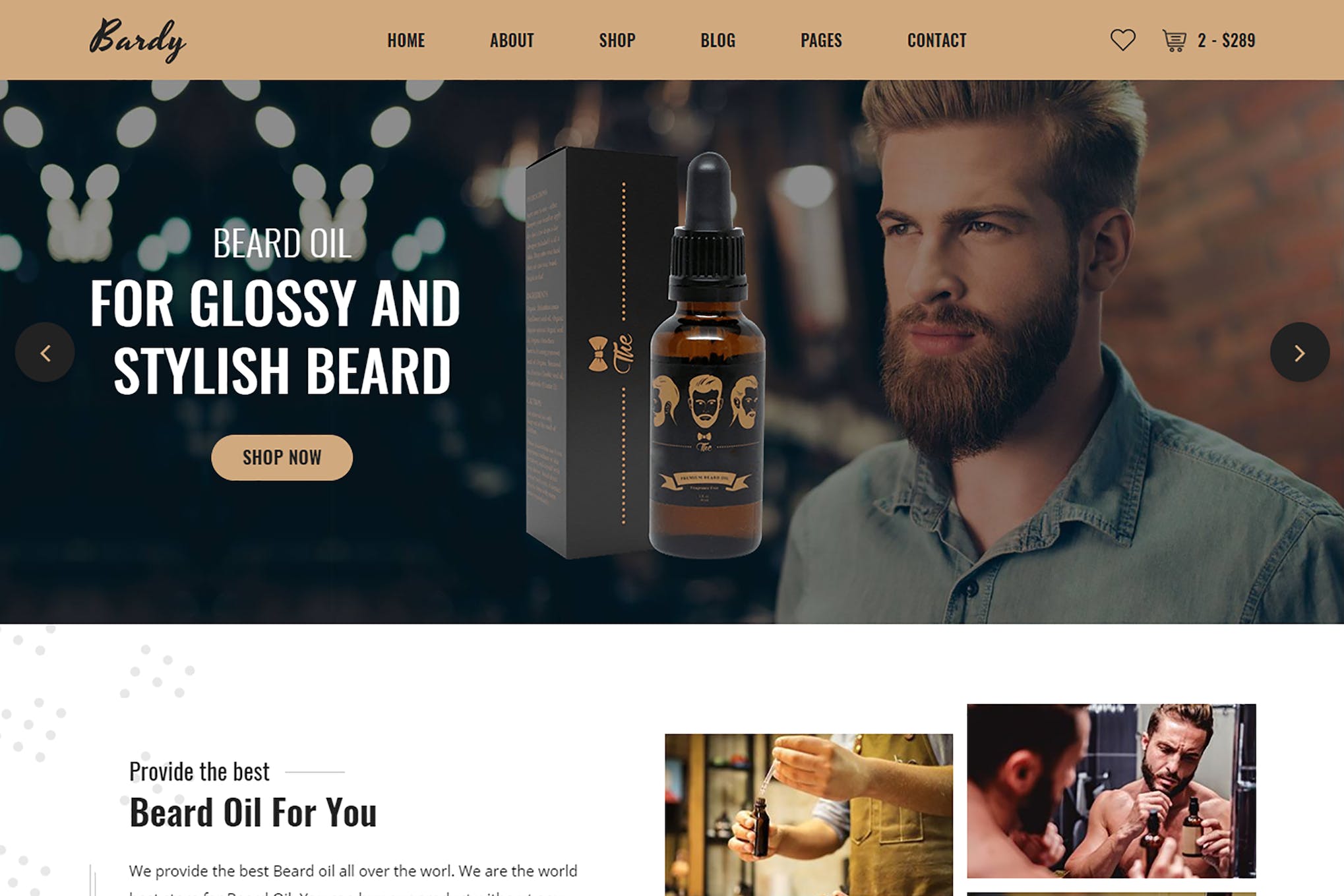 Bardy – Beard Oil eCommerce HTML Template