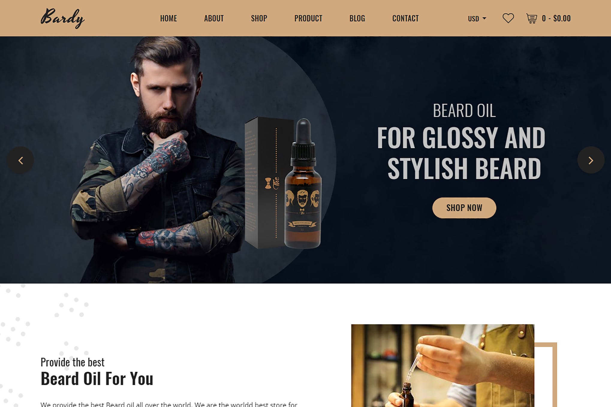 Bardy – Beard Oil Shopify Theme