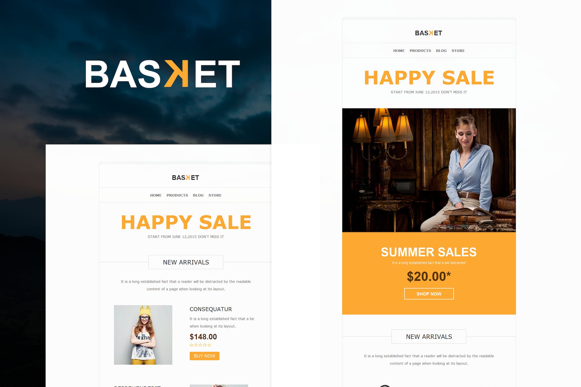 Basket – eCommerce Responsive E-mail Templates