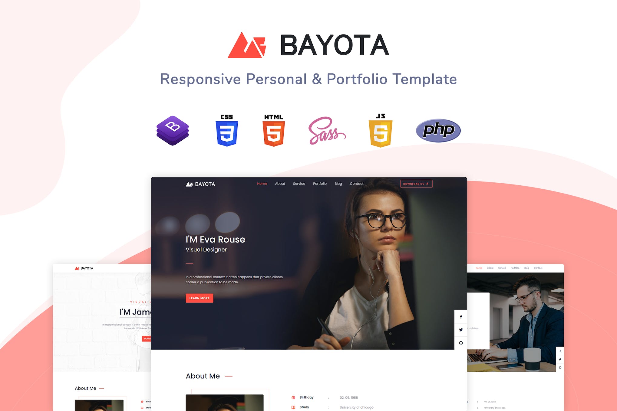 Bayota – Responsive Personal & Portfolio Template