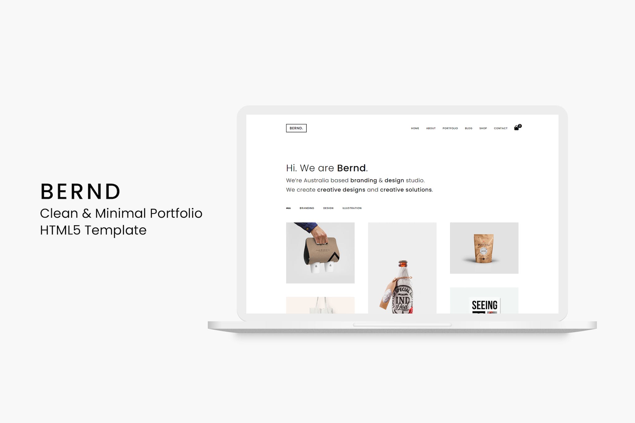 Bernd – Clean & Minimal Portfolio HTML5 Template