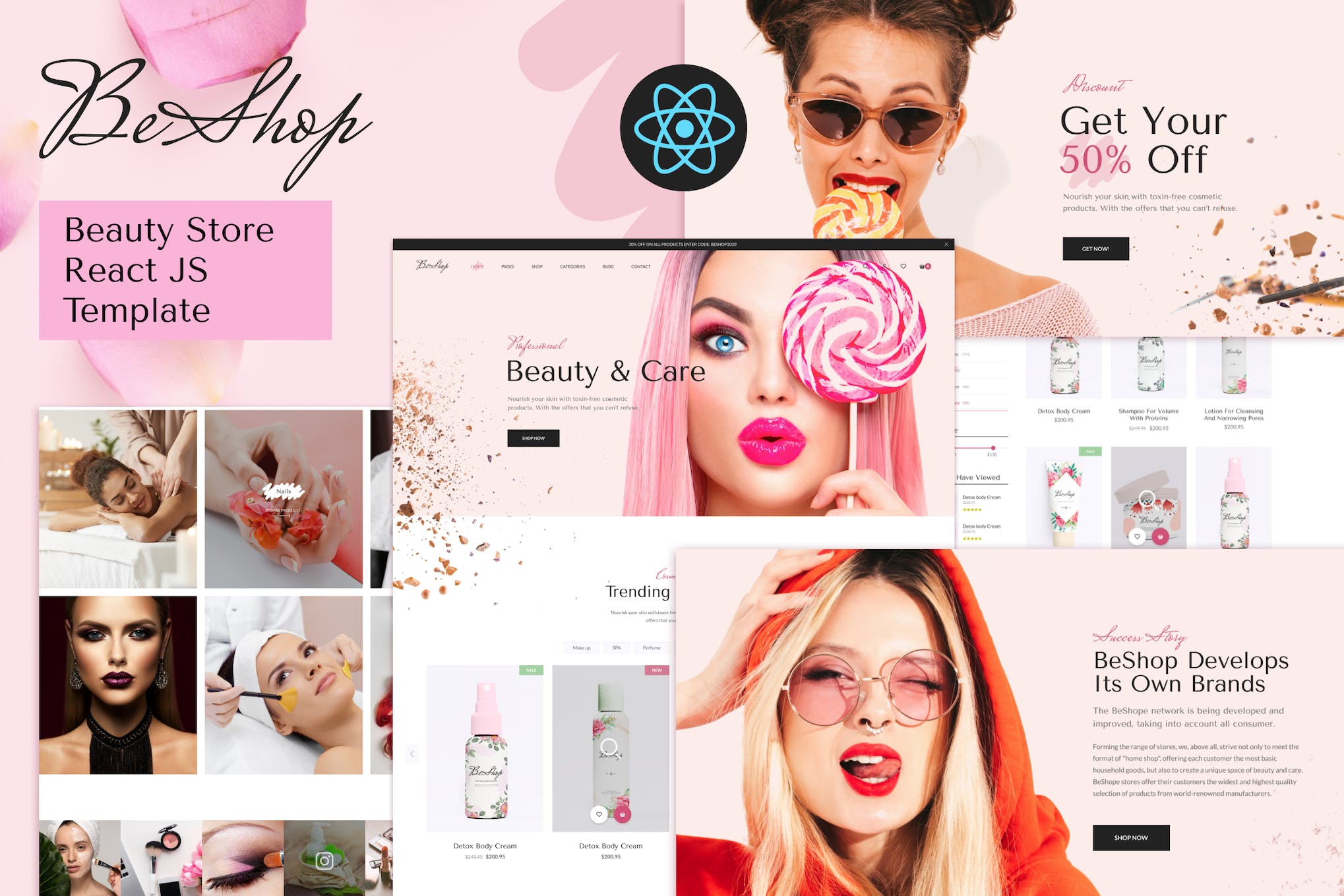 BeShop – Beauty eCommerce React Next JS Template