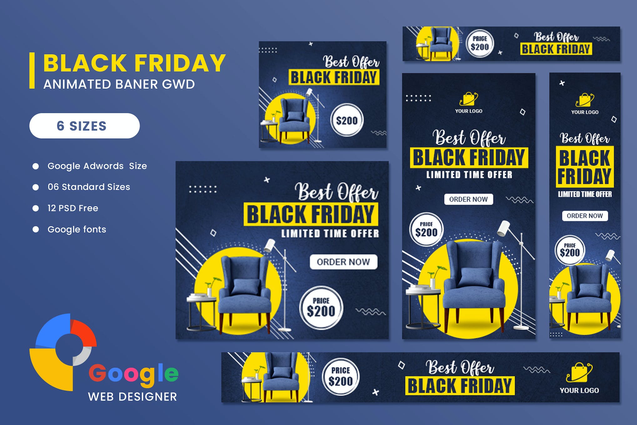 Black Friday Sale Banner HTML5 Banner Ads GWD