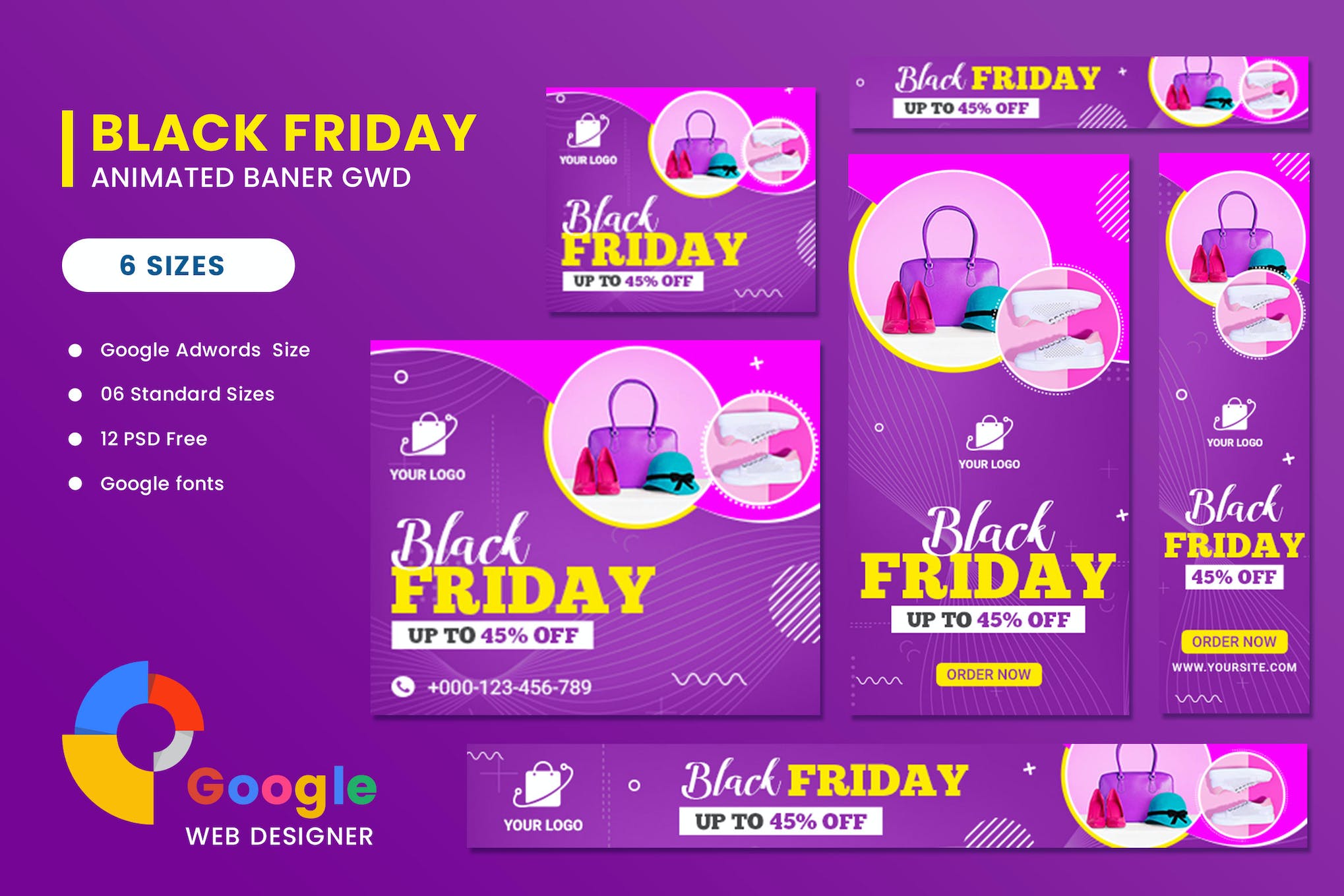 Black Friday Sale HTML5 Banner Ads GWD