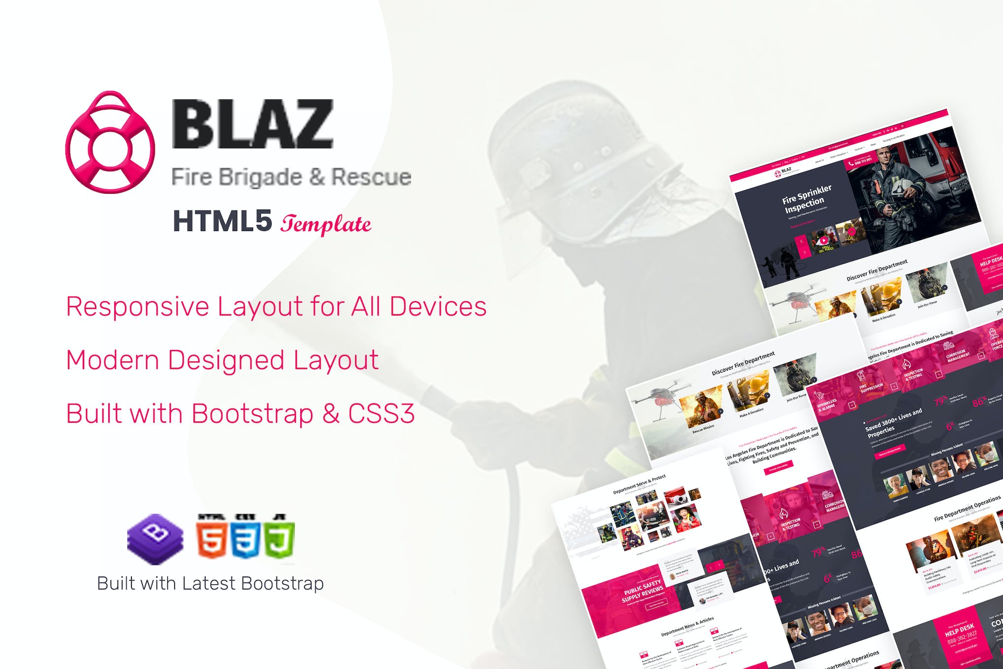 Blaz – Fire Brigade HTML Template