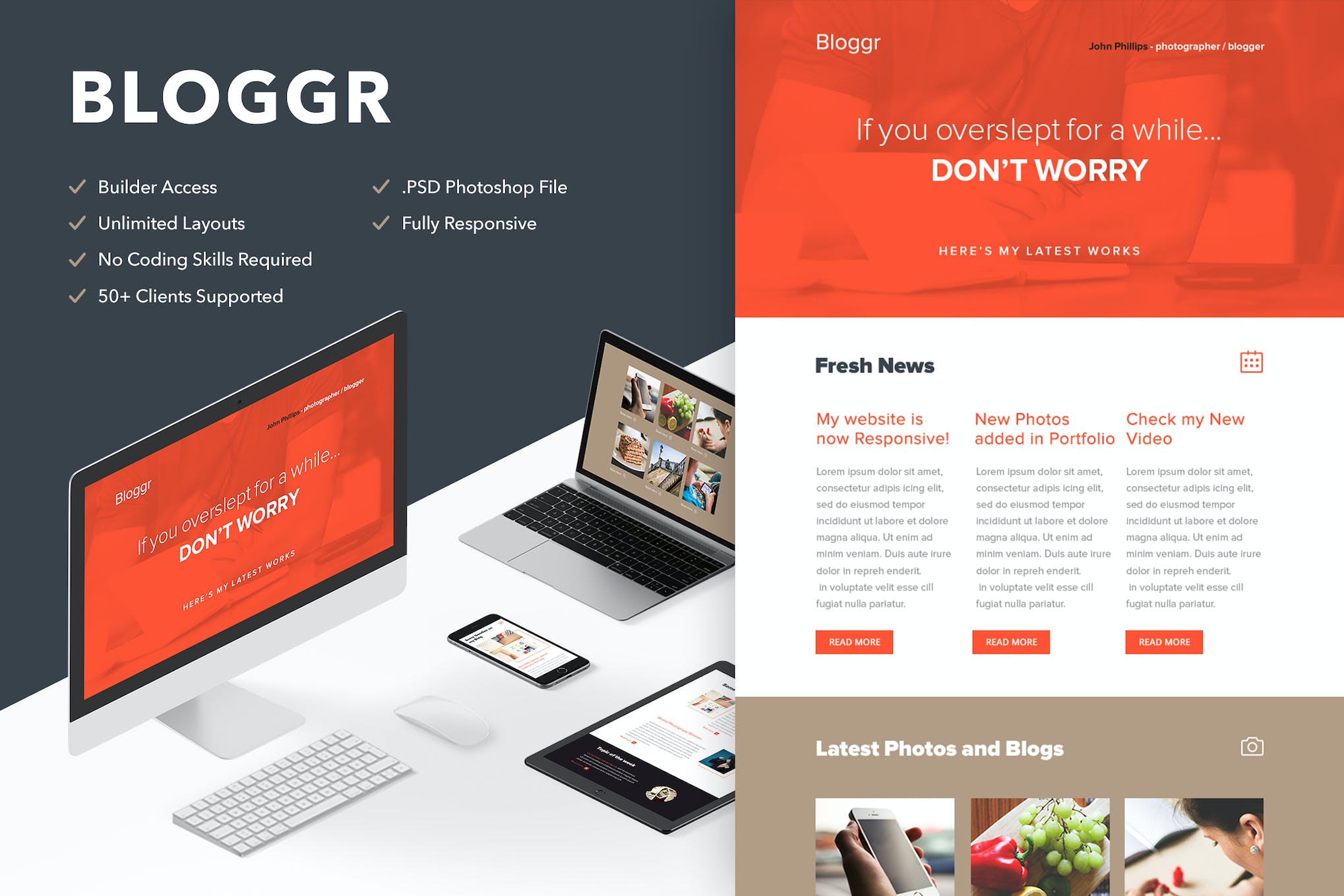 Bloggr – Responsive Email + Themebuilder Access