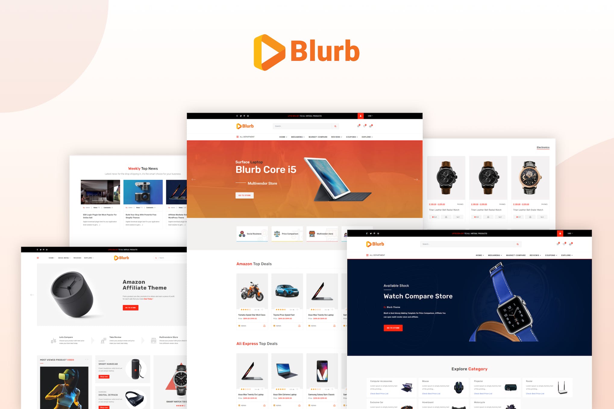 Blurb – Affiliate Comparison Coupon HTML Template