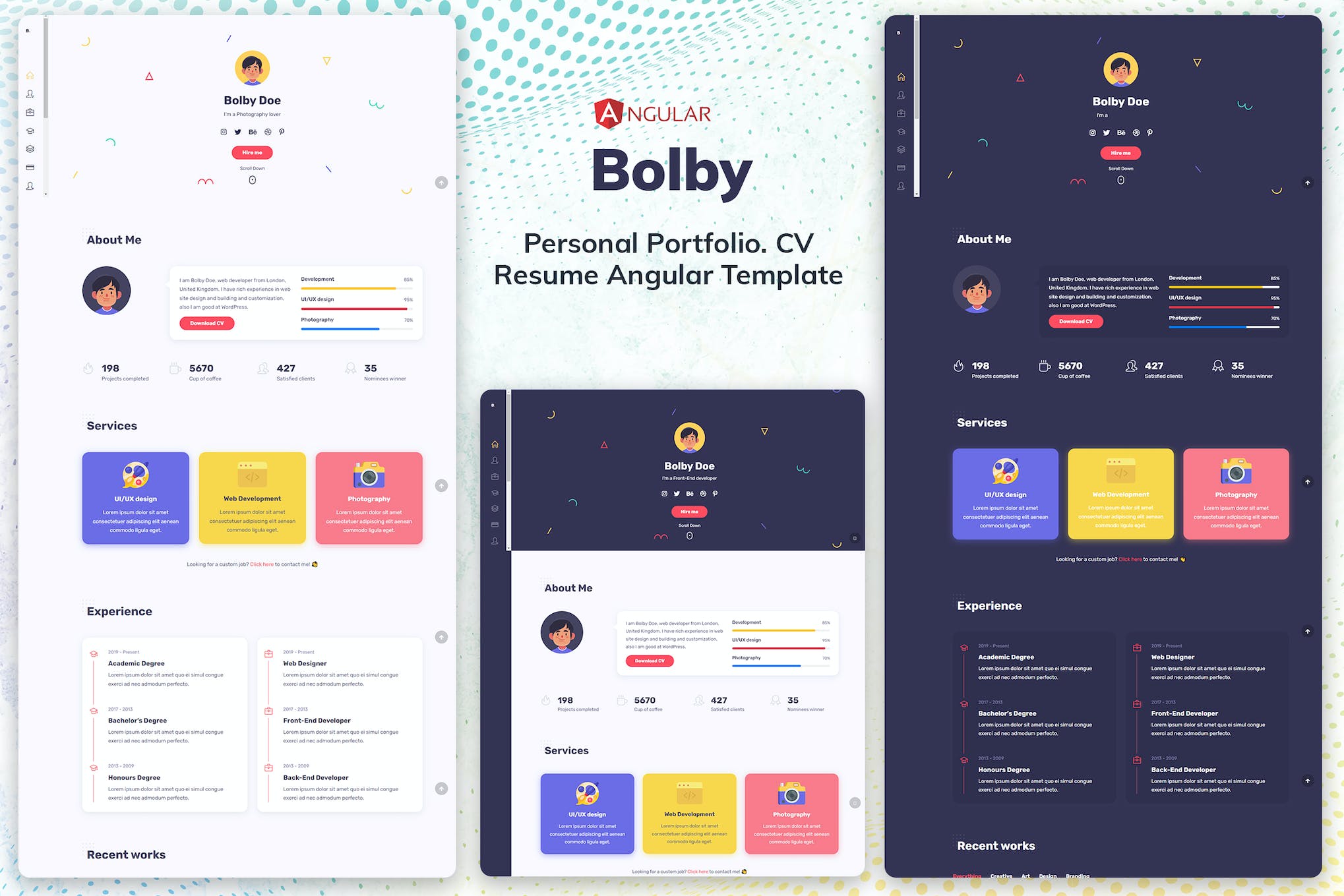 Bolby – Personal Portfolio Angular Template