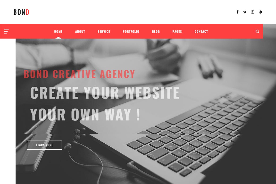 Bond – Creative Agency & Blogging HTML Template