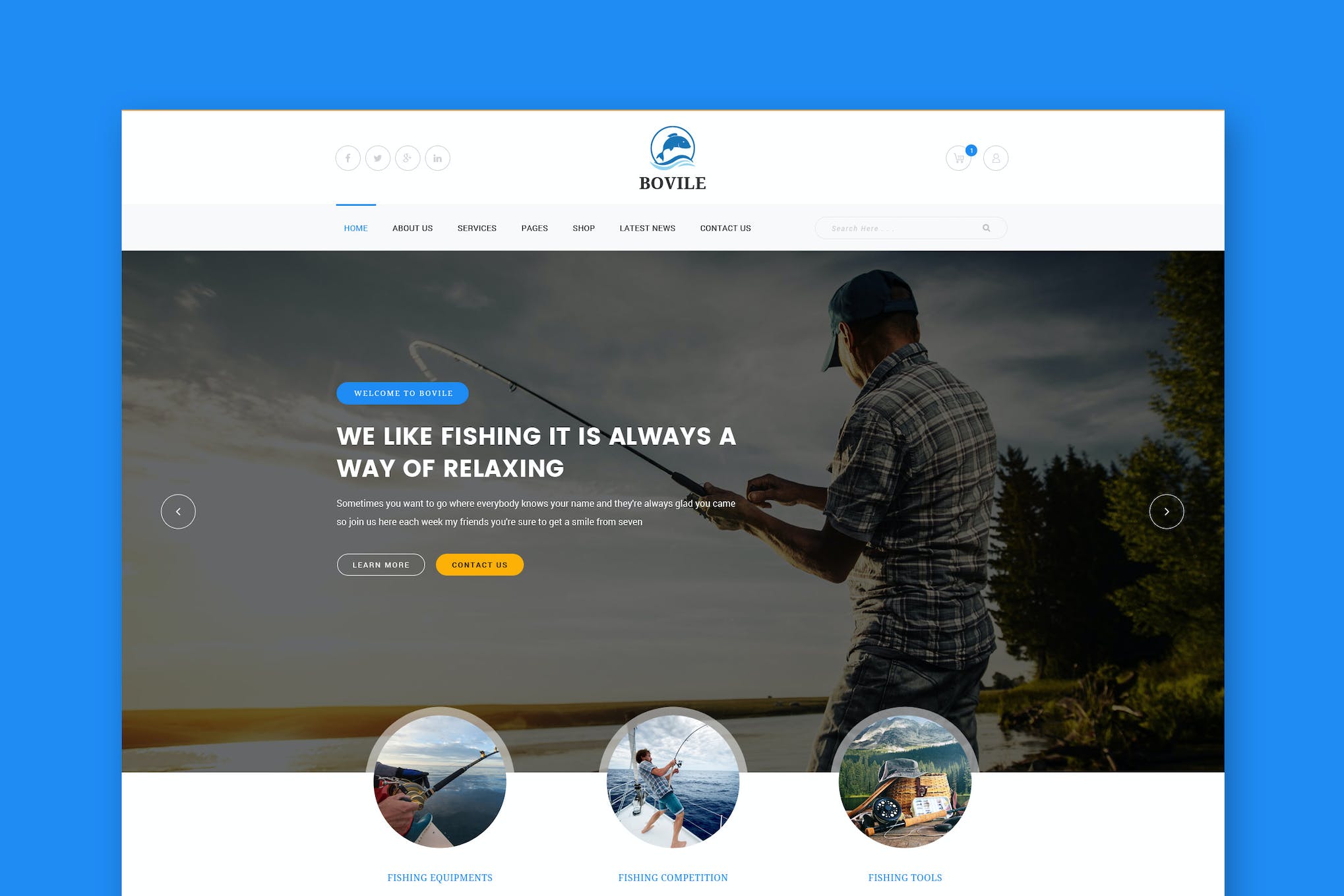 Bovile – Fishing HTML Template