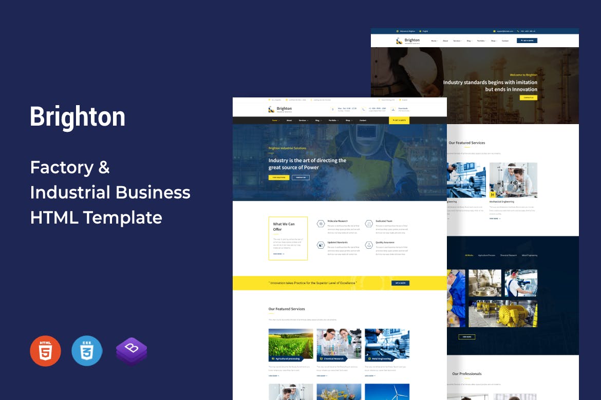 Brighton – Factory & Industrial Business Template