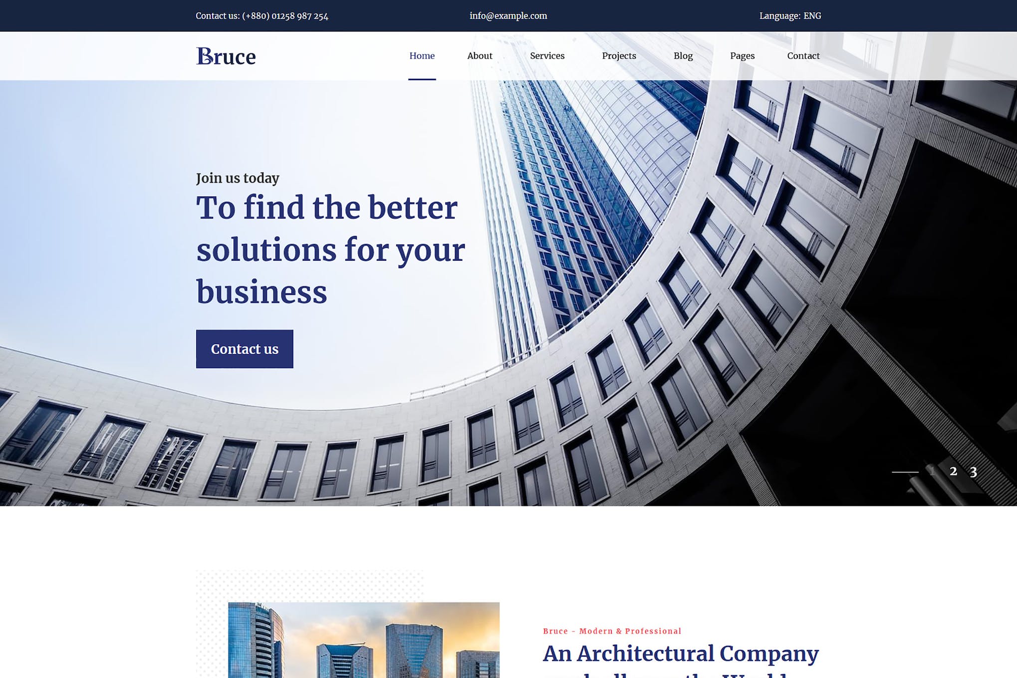 Bruce – Creative Multipurpose HTML Template