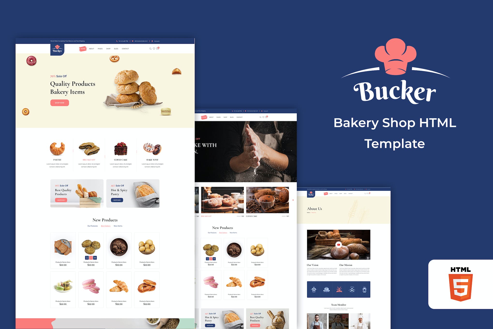 Bucker – Bakery Shop HTML Template