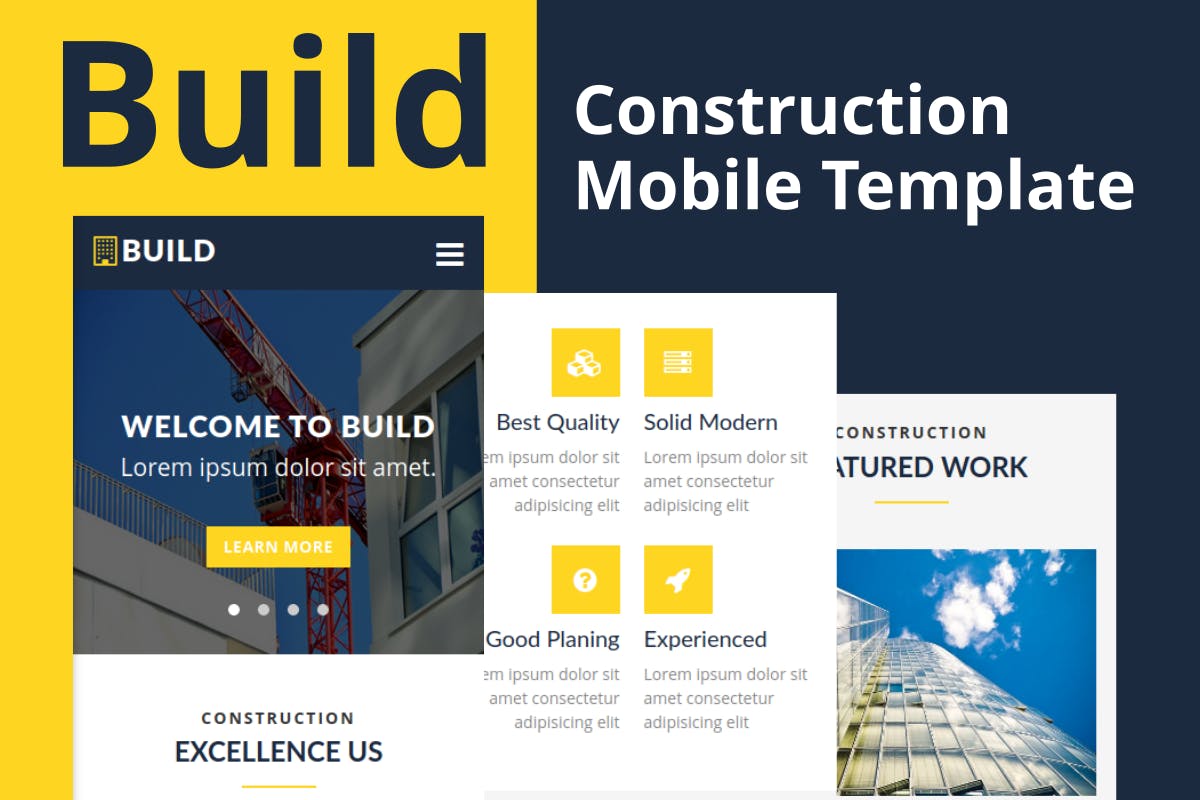 Build – Construction Mobile Template