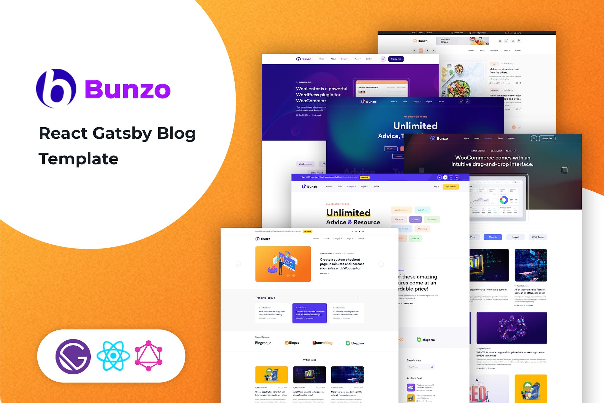 Bunzo – React Gatsby Blog Template