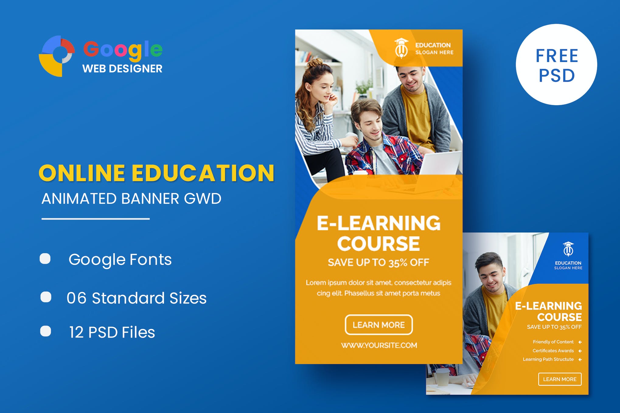 Business Courses Animated Banner GWD