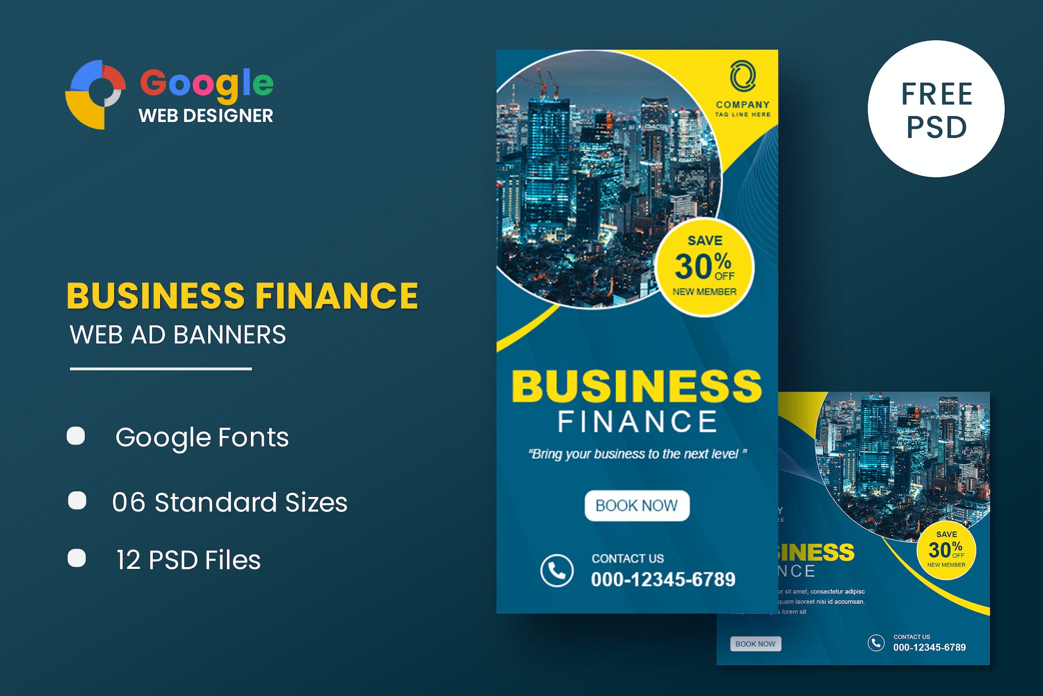 Business Finance Animated Banner GWD