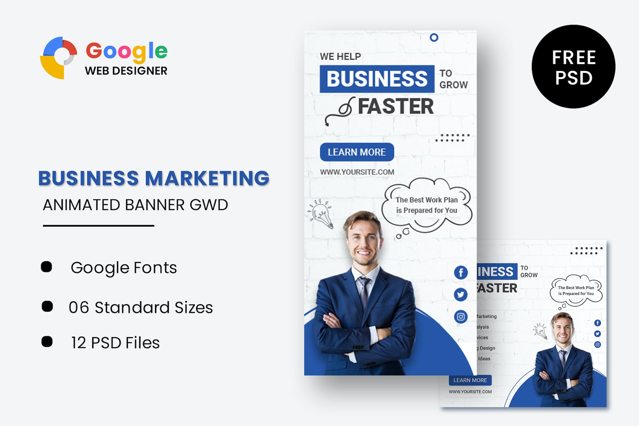 Business Grown Animated Banner GWD