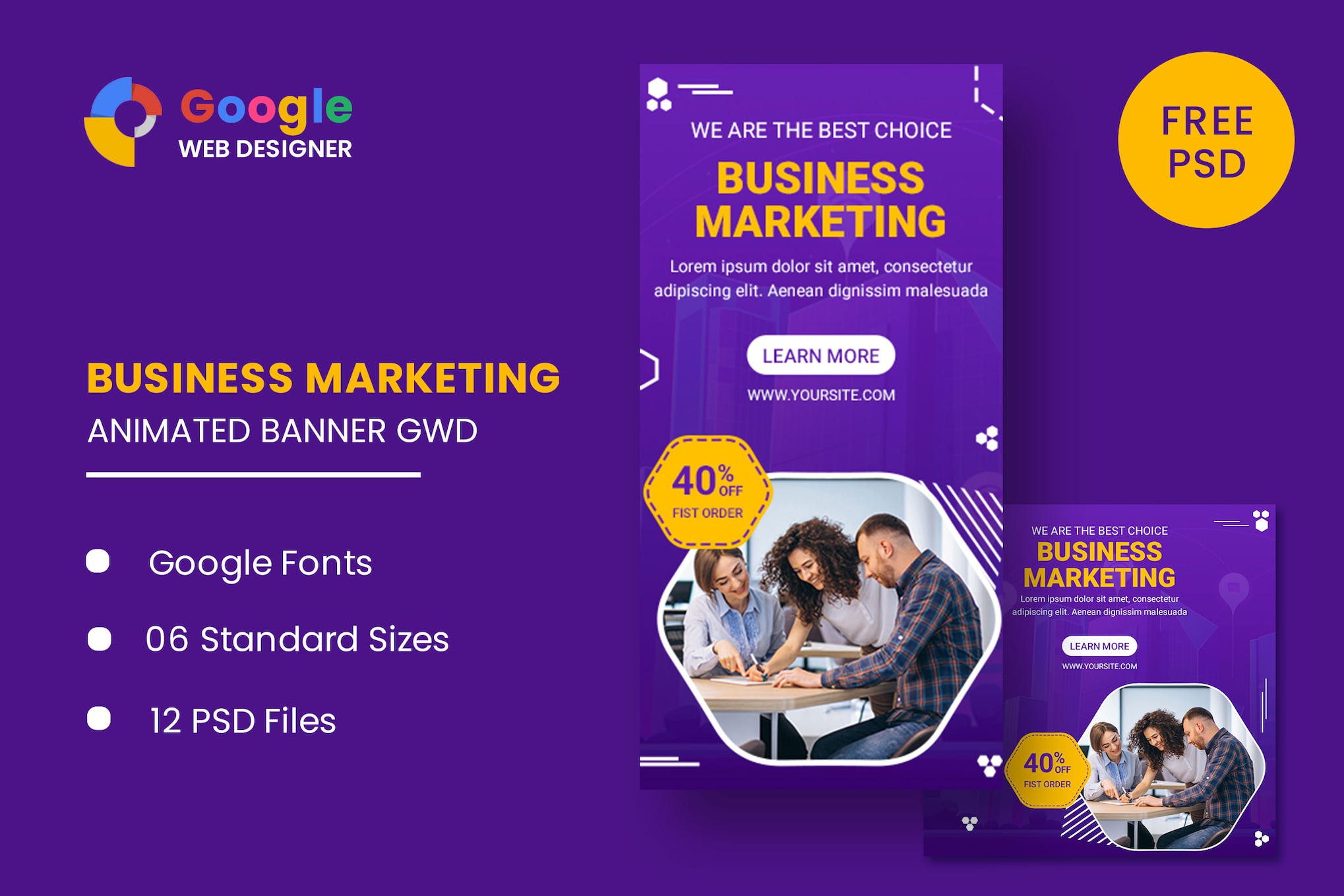 Business Marketing Animated Banner GWD