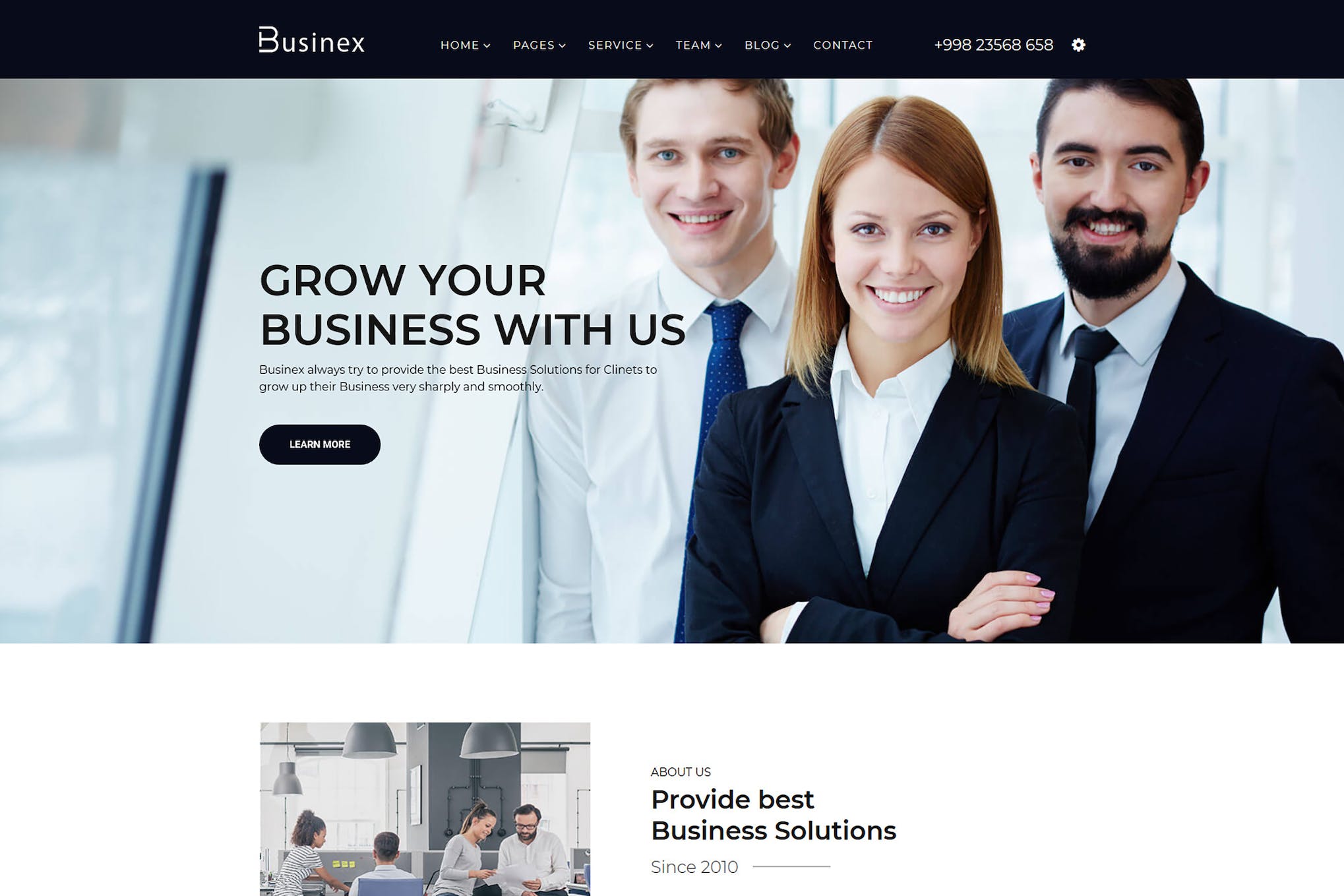 Businex – Corporate Business HTML Template