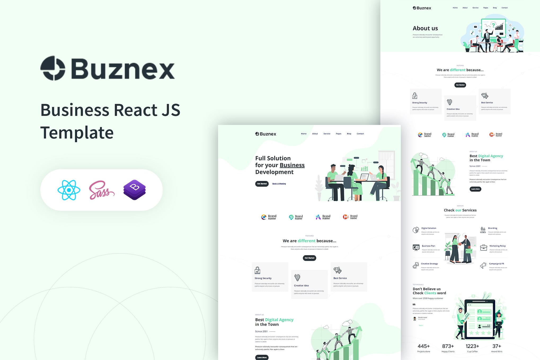 Buznex – Business React JS Template