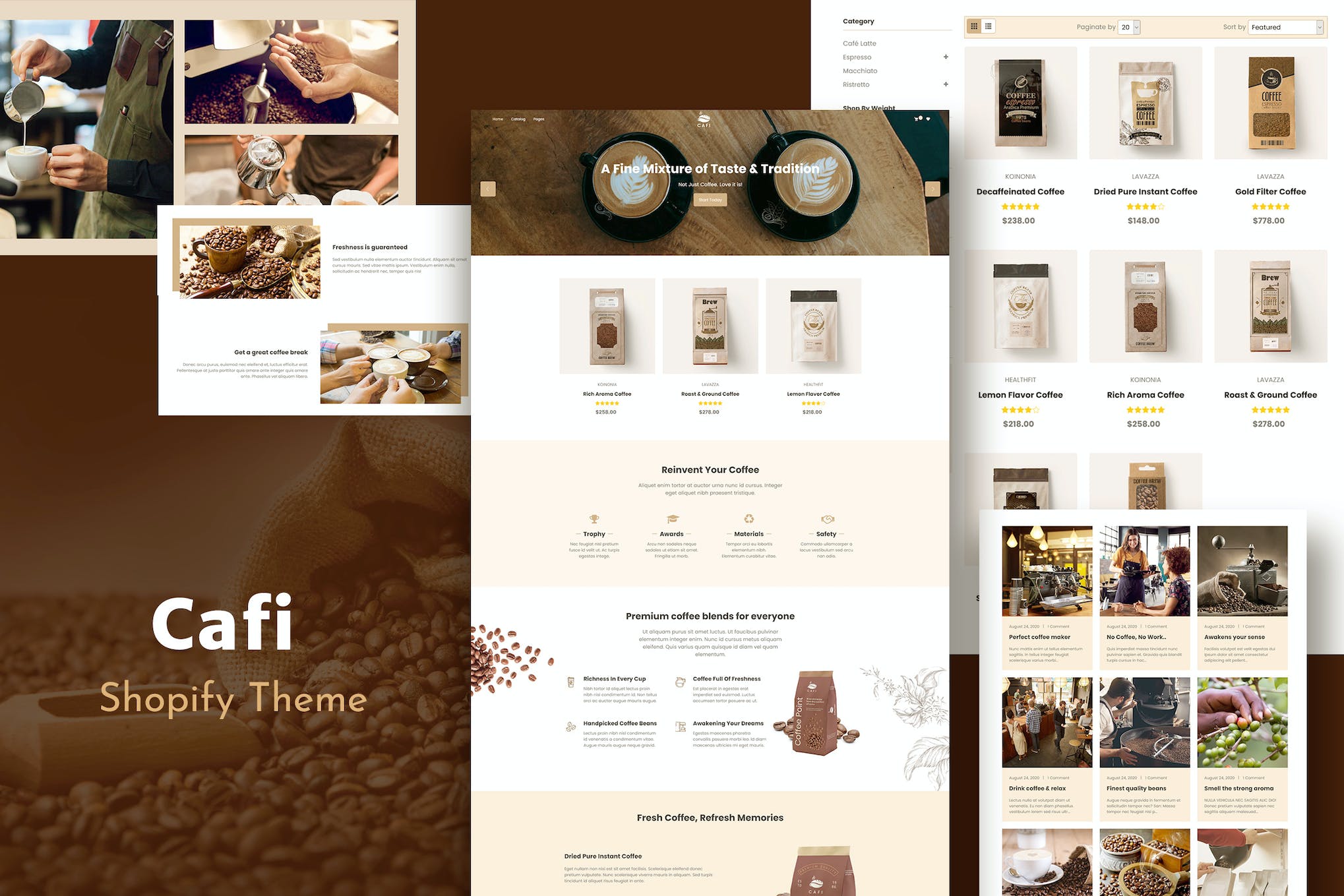 Cafi – Coffee Shops & Cafés Responsive Shopify