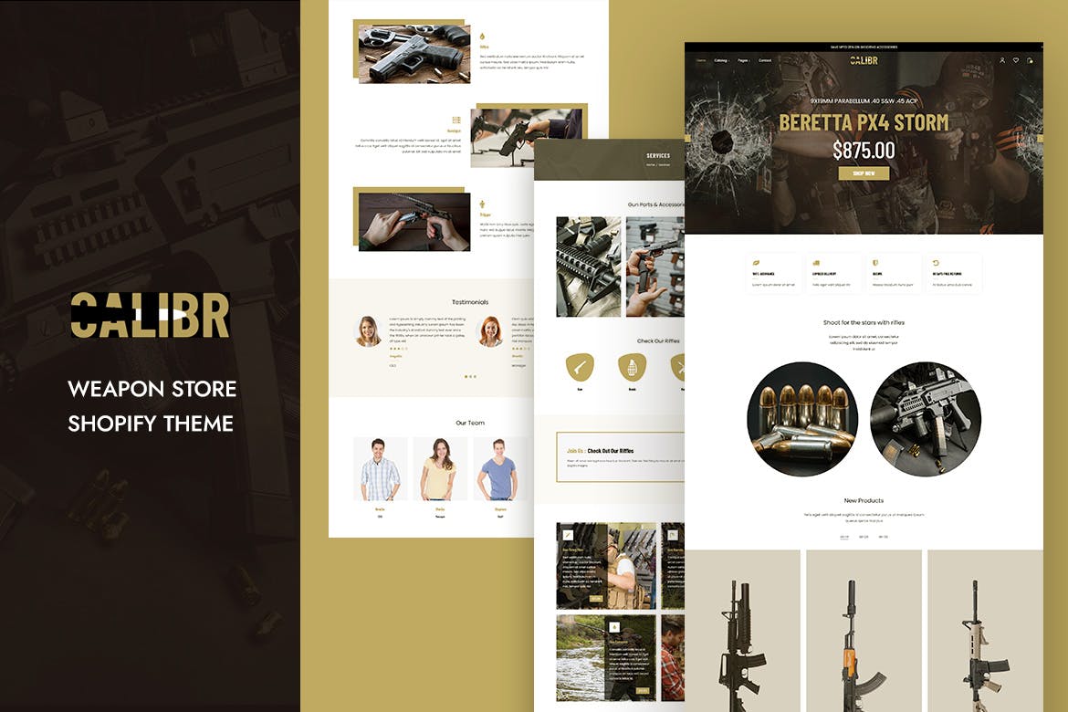 Calibr – Weapon Shop & Single Product Shoify Theme