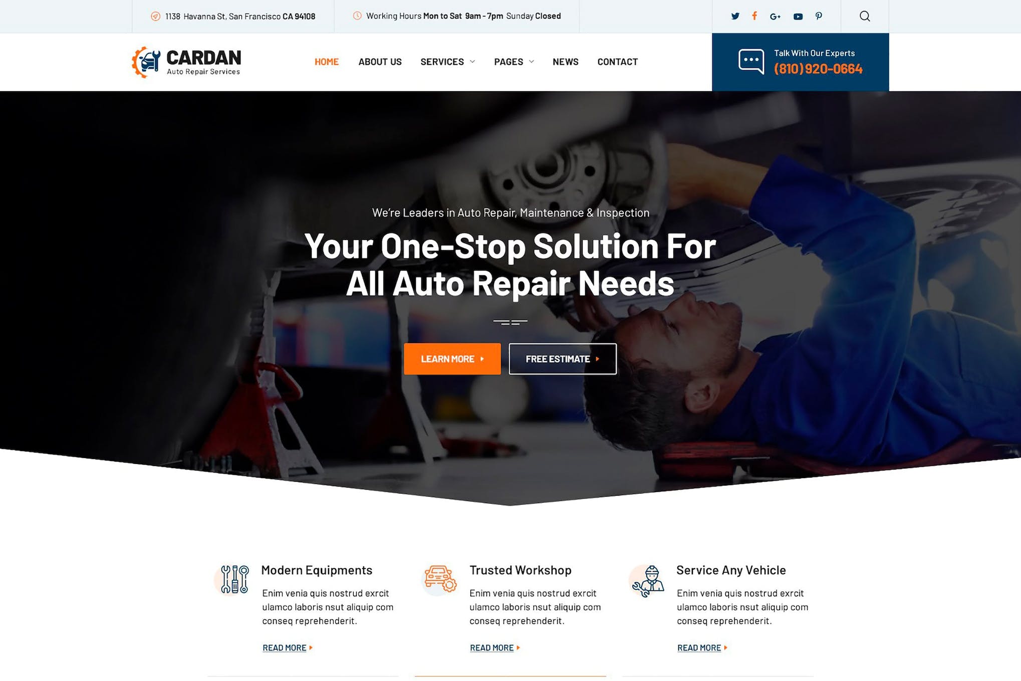 Cardan – Car Repair Services HTML Template