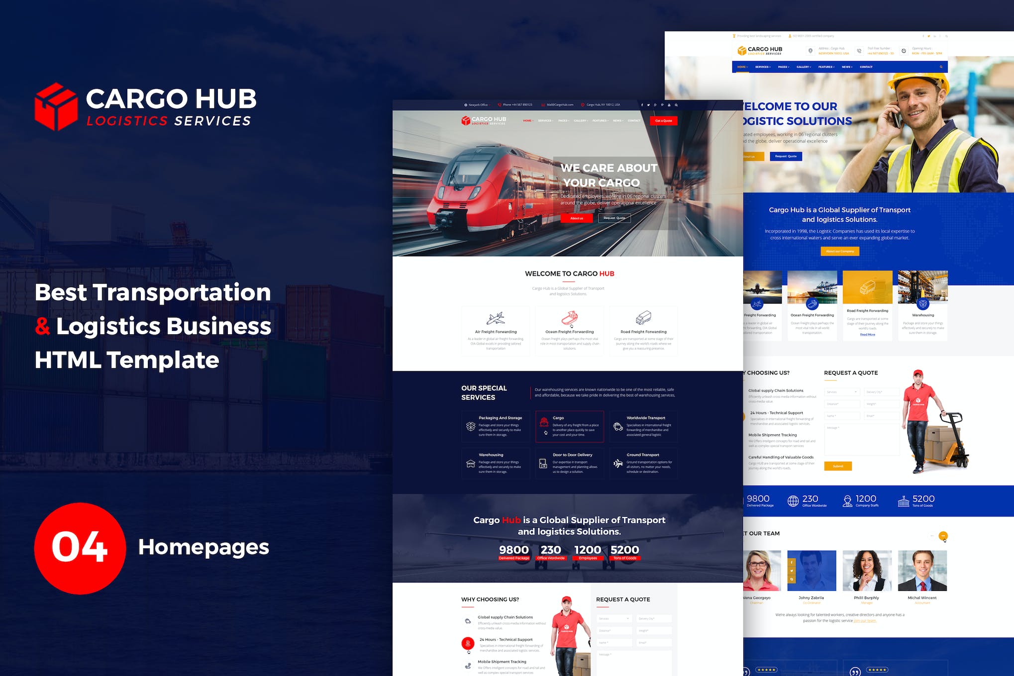 Cargo HUB – Logistics HTML Template